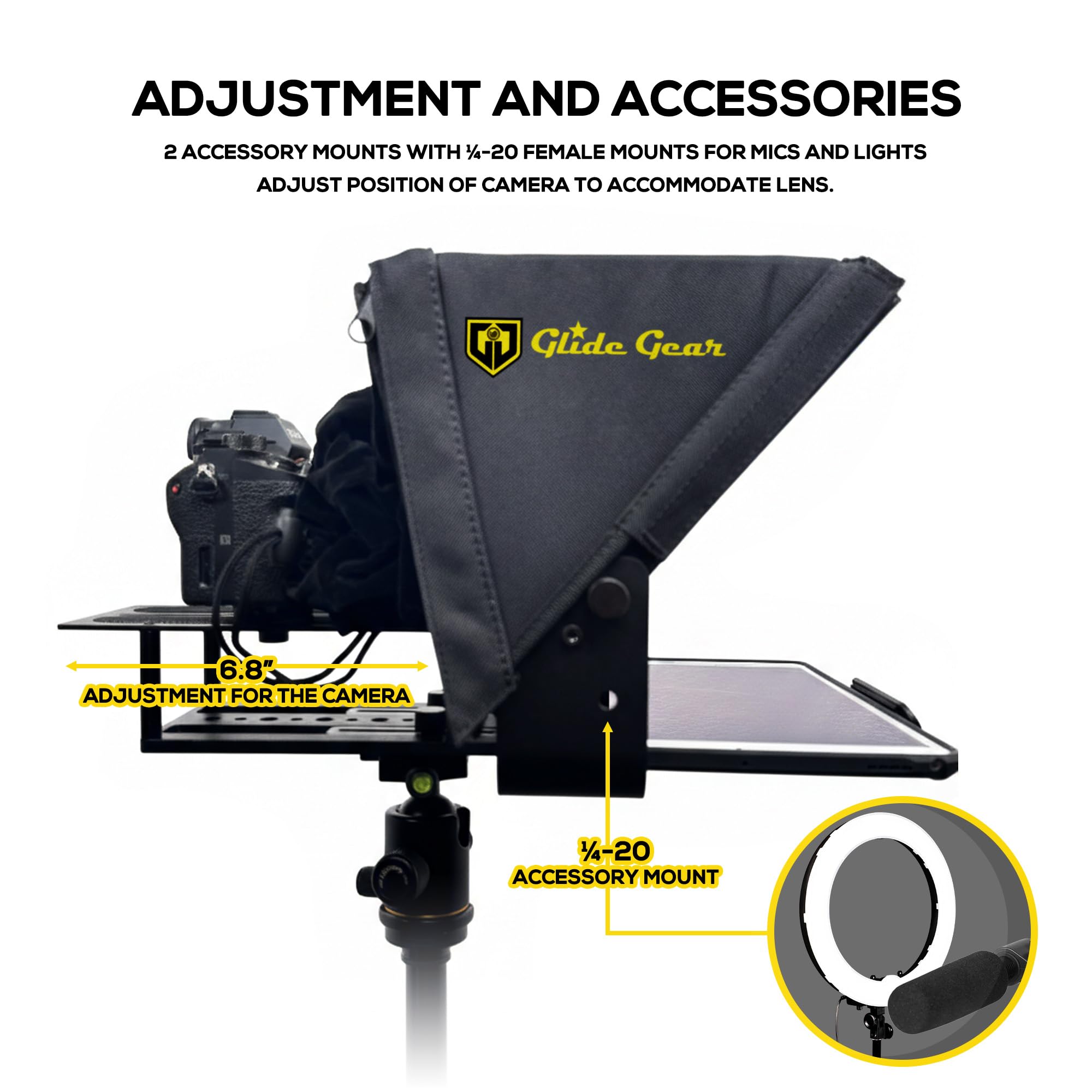Amazon.com: Glide Gear TMP 100 Teleprompter – DSLR, Tablet