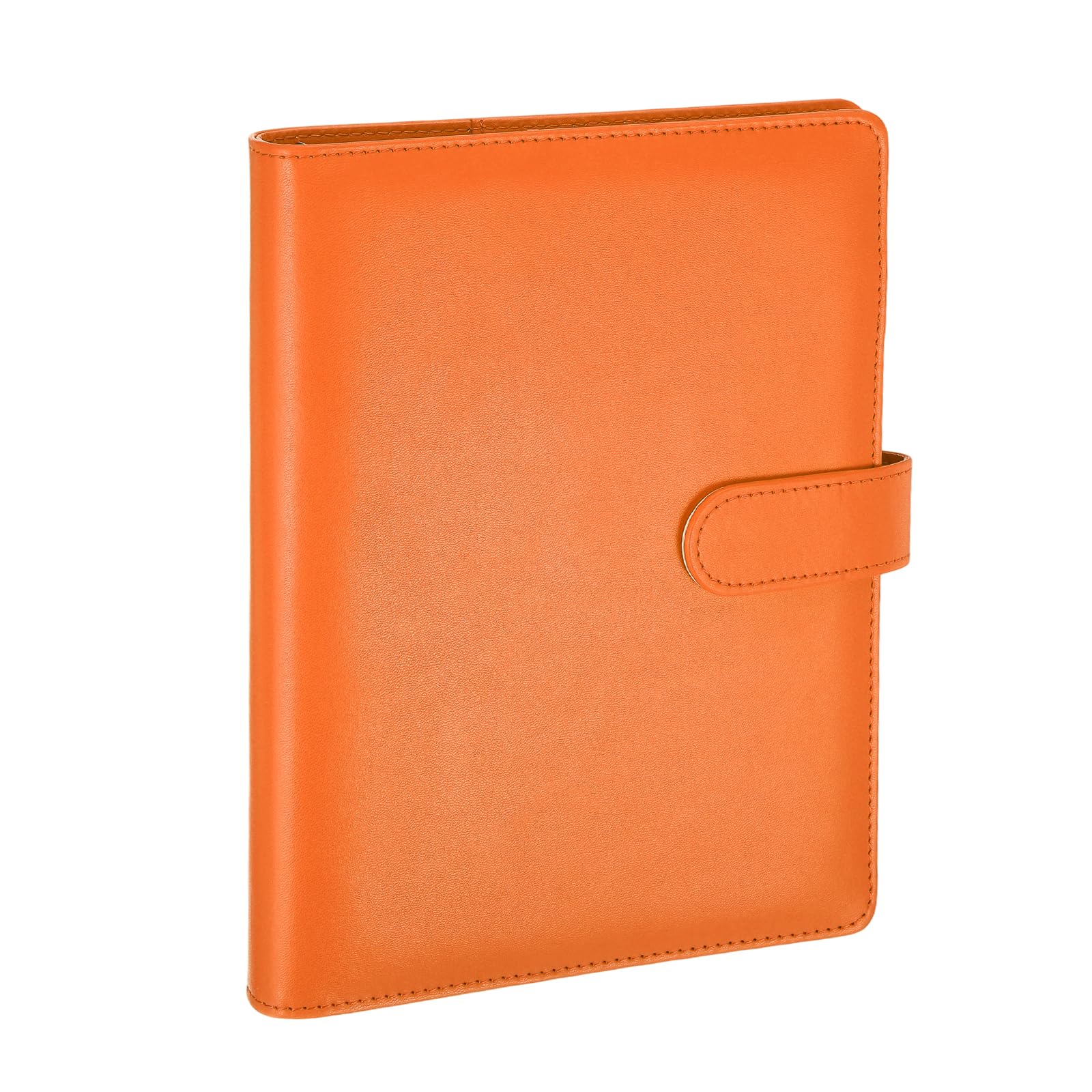 PATIKIL Carpeta A5 de 6 anillas, recargable, hojas sueltas, cubierta protectora de piel sintética con ranura para bolígrafo, hebilla magnética para diario, colección de tarjetas fotográficas, color