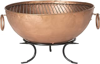 SAFAVIEH Outdoor Collection Bangkok Fire Pit, Copper and Black