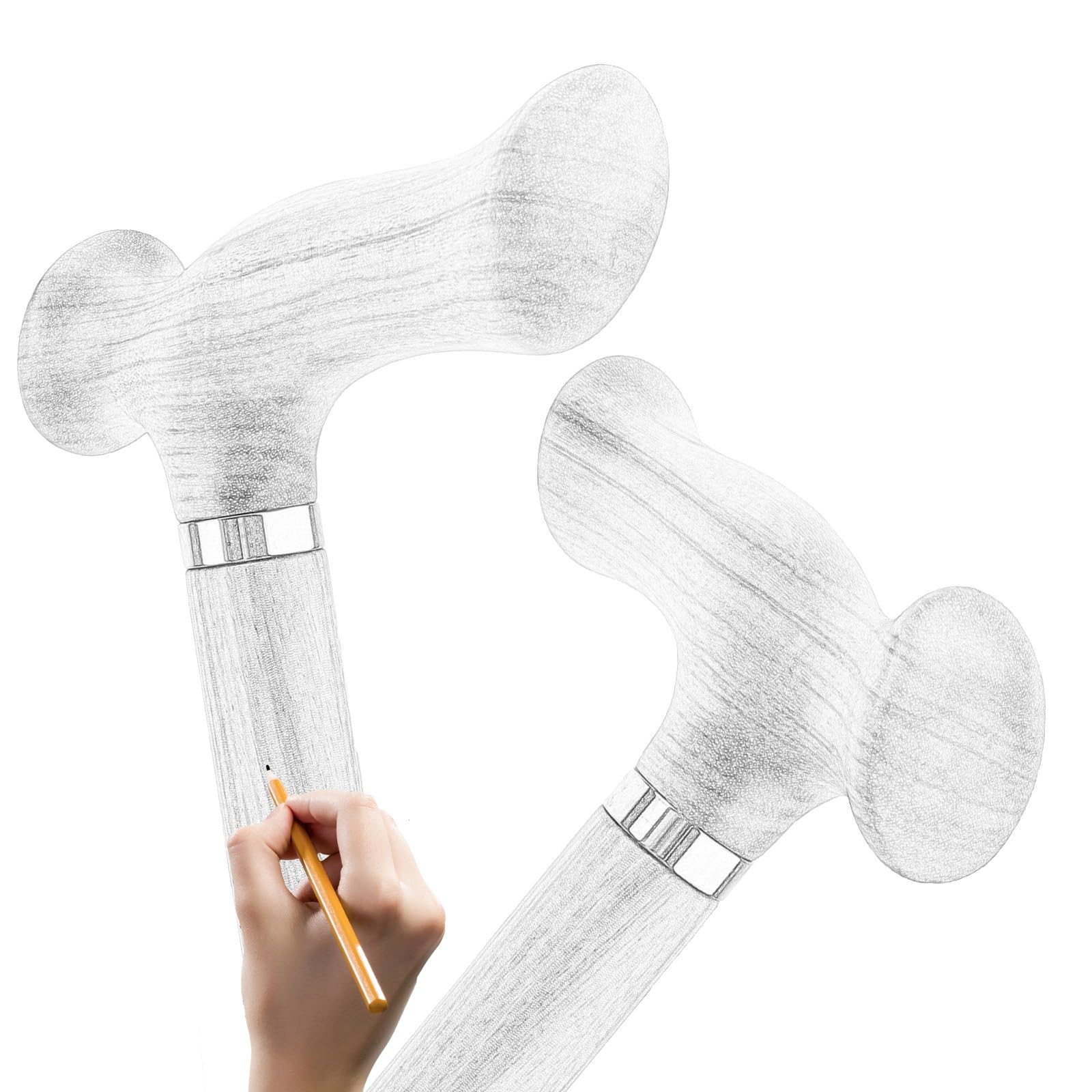 Bastones de Madera Amarillos, con Correa y 4 Puntas Antideslizantes Extraíbles Bastón Decorativo de Lujo para Hombre y Mujer de Cospaly 96 Cm