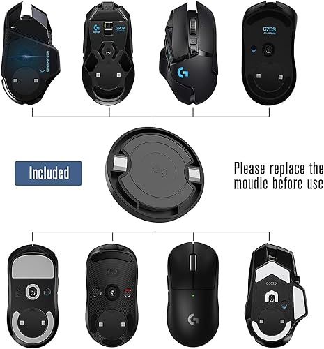 Vista 4 de Base de carga para Logitech Mouse de computadora G Pro X Superlight 21, G502G502XG502X Plus Lightspeed, G703, G903 Lightspeed y G PRO Ratones