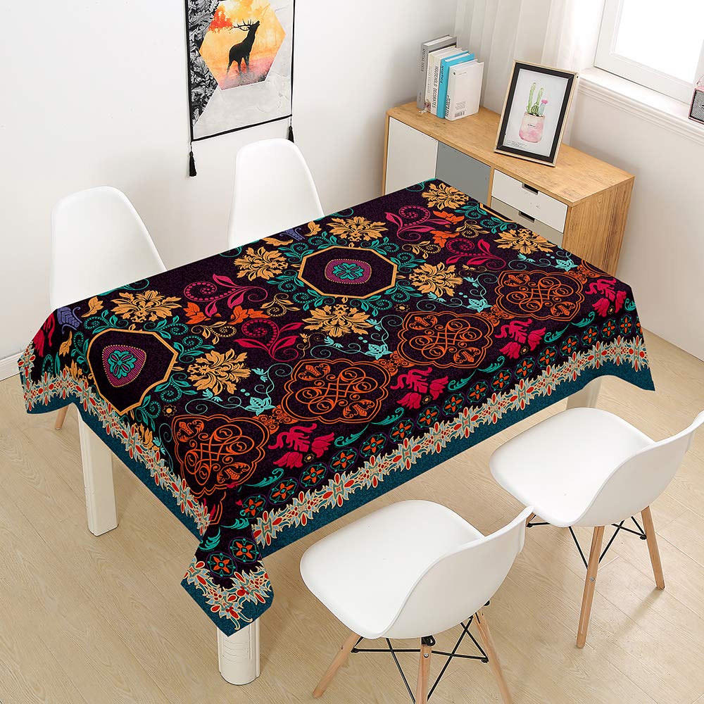 Tovaglia Rettangolare Hiser Antimacchia – Impermeabile E Antipolvere Per Cucina, Poliestere, 90x90 Cm, Design Linea