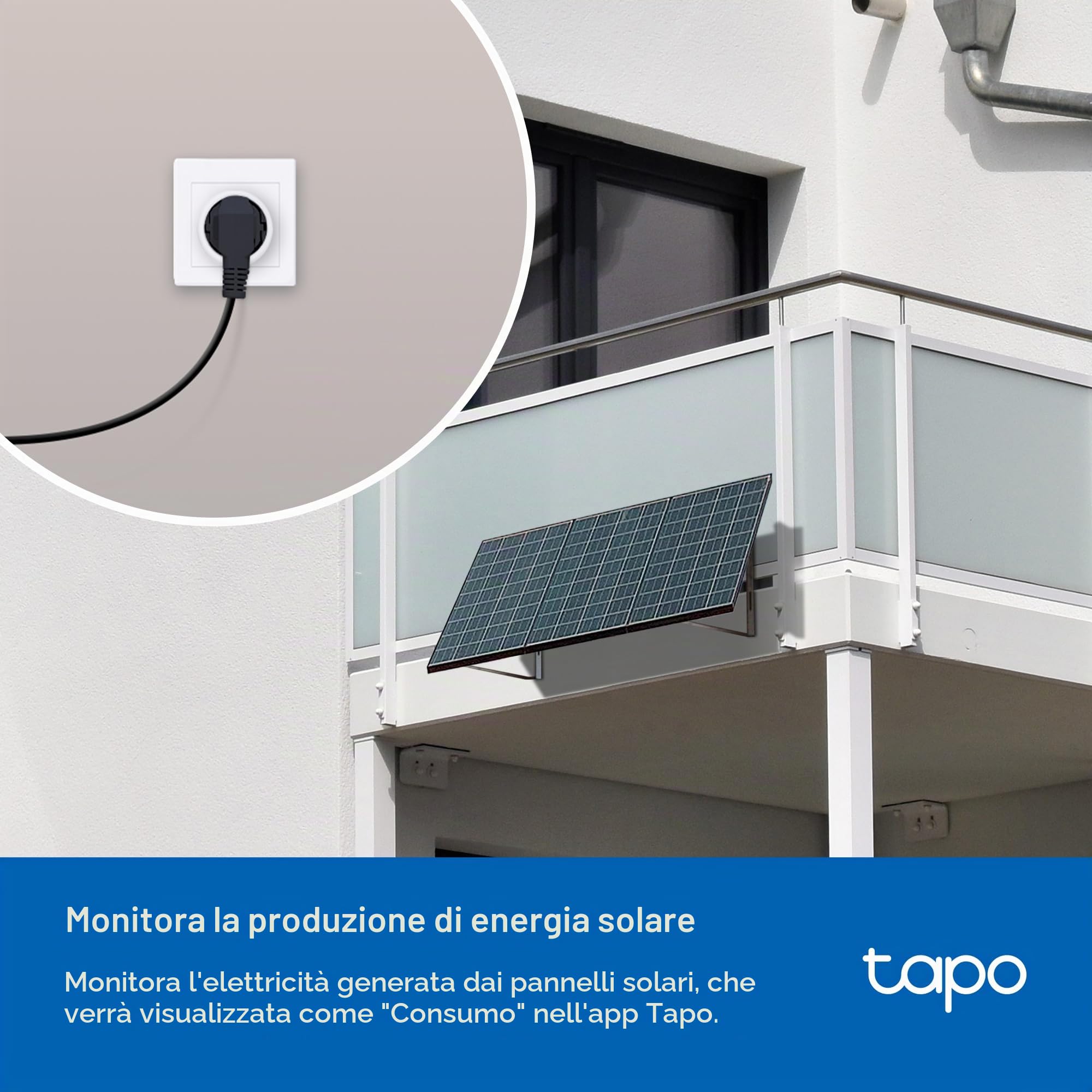 Tapo P115 Presa Intelligente WiFi Smart Plug, Presa Mini Smart Wi-Fi, Monitoraggio Energetico, Controllo Vocale, Compatibile con Alexa e Google Home, Controllo Remoto Tramite APP Tapo