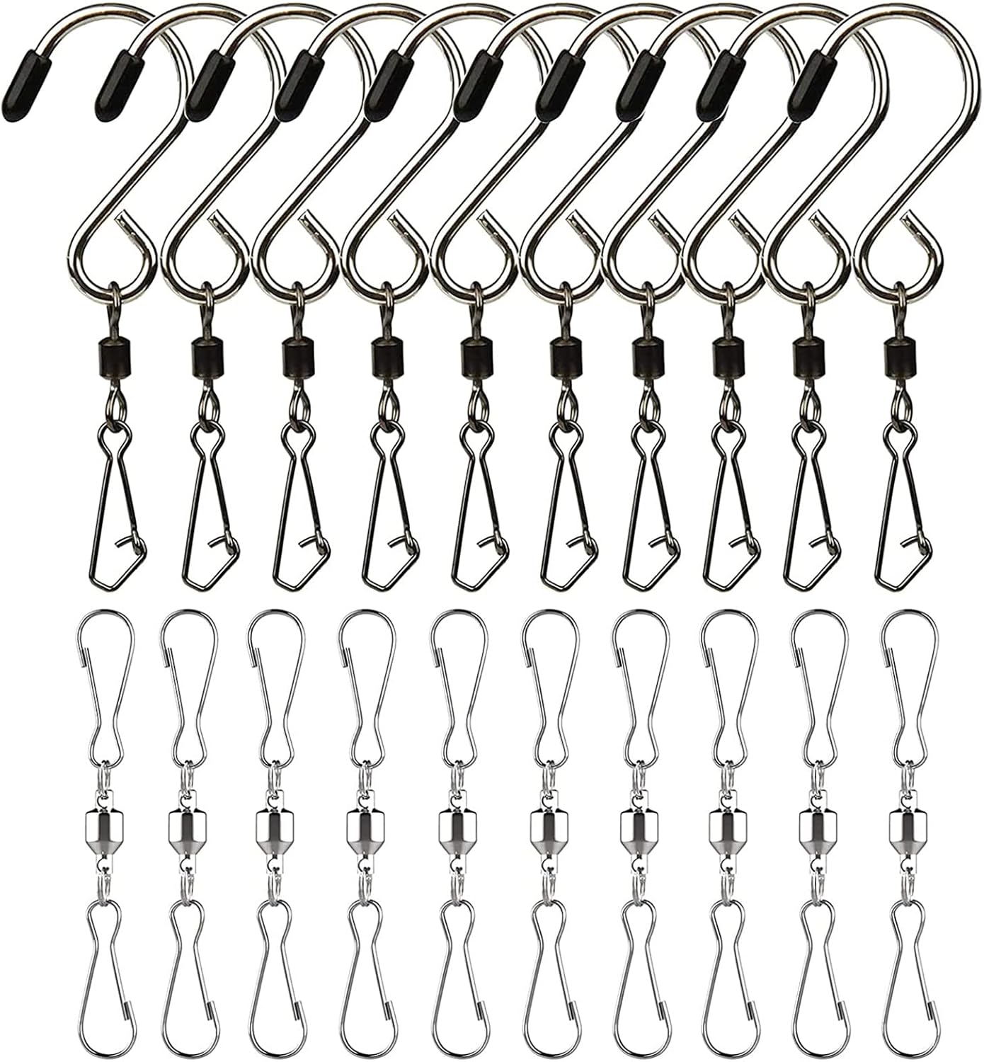 SWETCIEL 20PCS Swivel Hooks Clips, Stainless Steel Dual