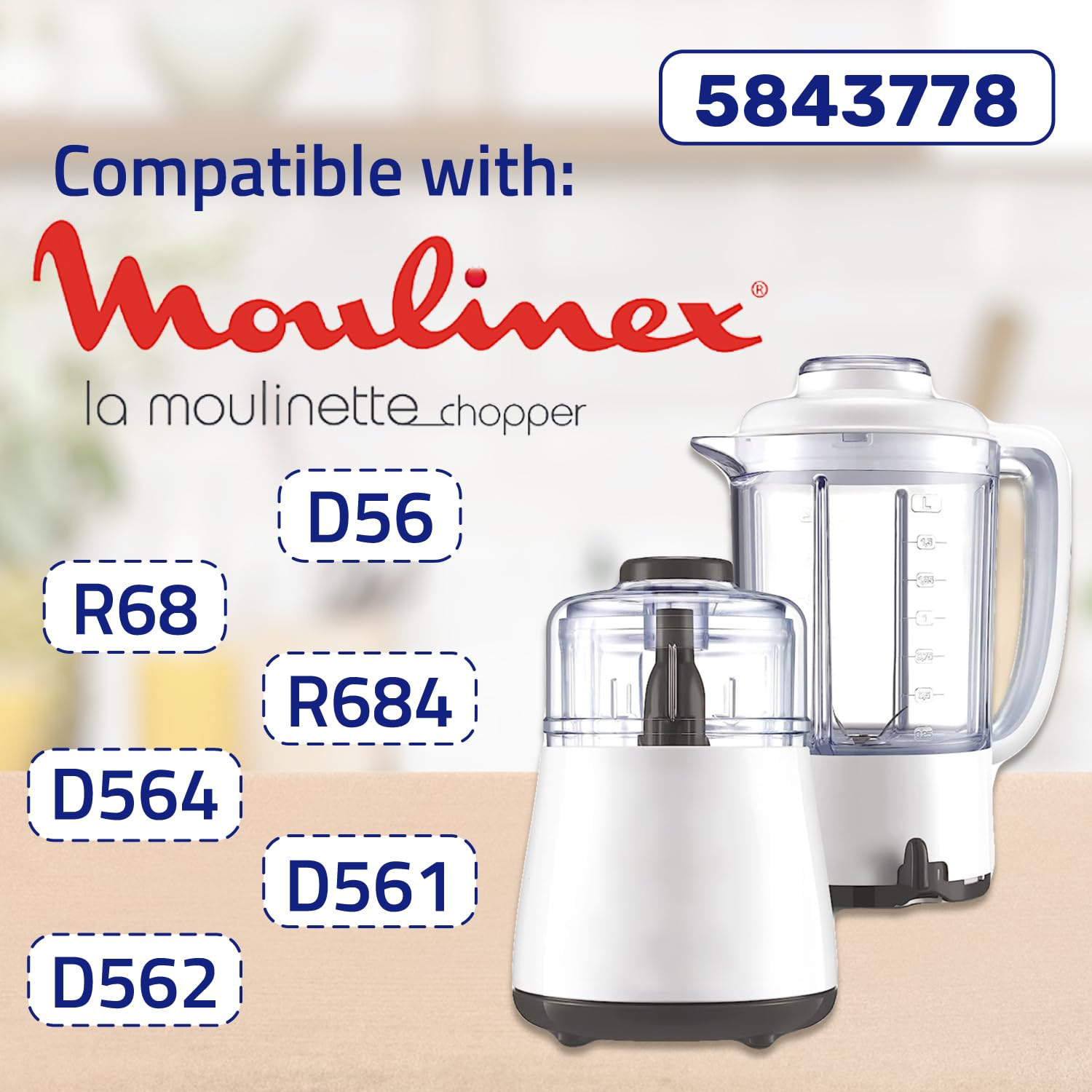Blade with The Original Code 5843778 for Moulinex Moulinette 