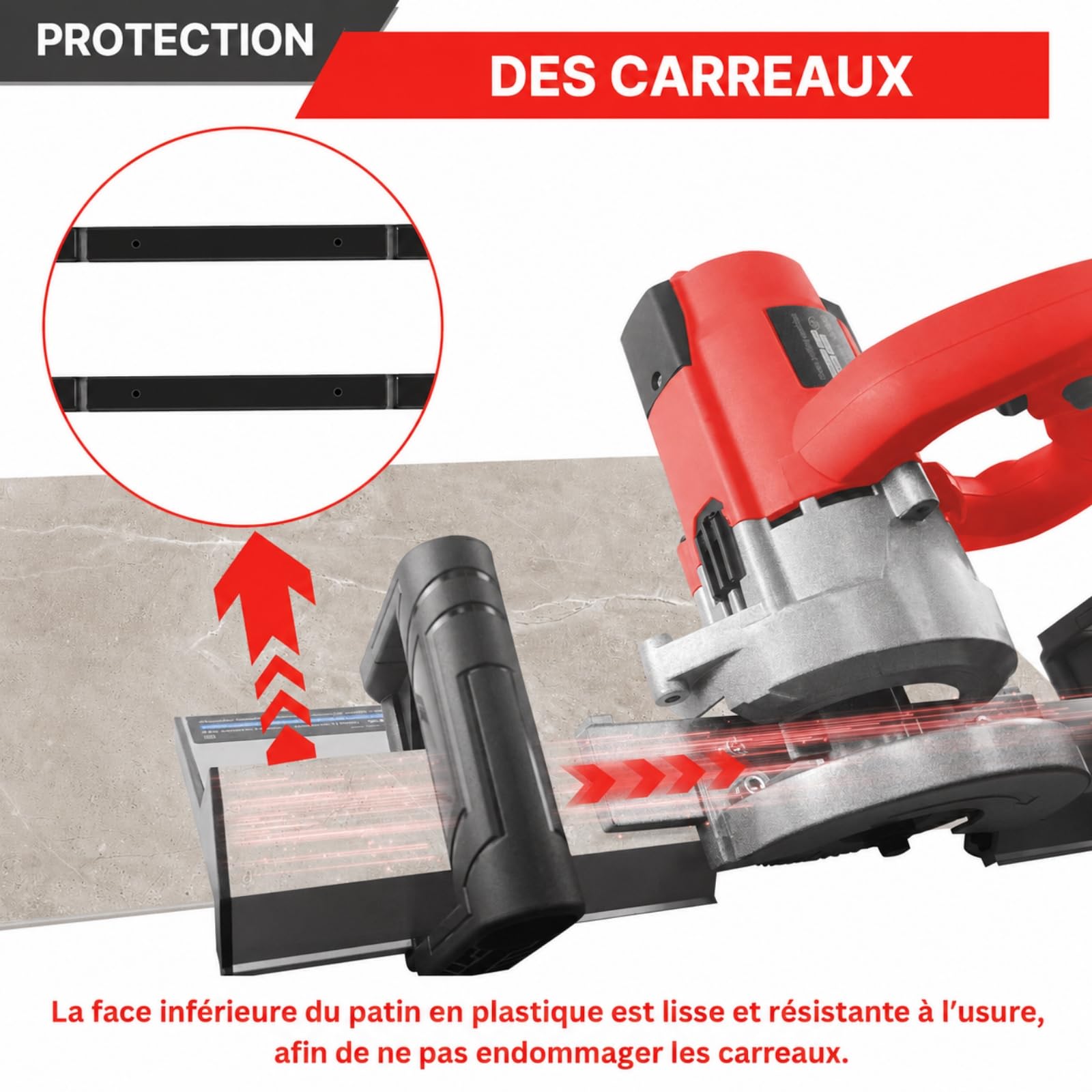 VKE Machine pour Chanfreiner les Carreaux, 1200W Électrique Coupe-Carreaux