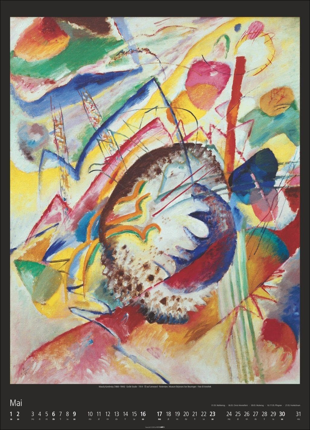 World of Art Kalender 2027: Meisterwerke der klassischen Moderne in einem Kunstkalender im Großformat. Jahres-Wandkalender XXL für Kunstliebhaber, 49 x 68 cm