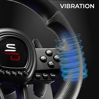 Superdrive GS650-X Steering Wheel PS4 Xbox Series X/S Pedals Gear Shifter | Superdrive racing wheel for PS4, Xbox Series X/S & Xbox One — 270°, 3 pedals, gear shifter, vibration + 3 sensitivity modes