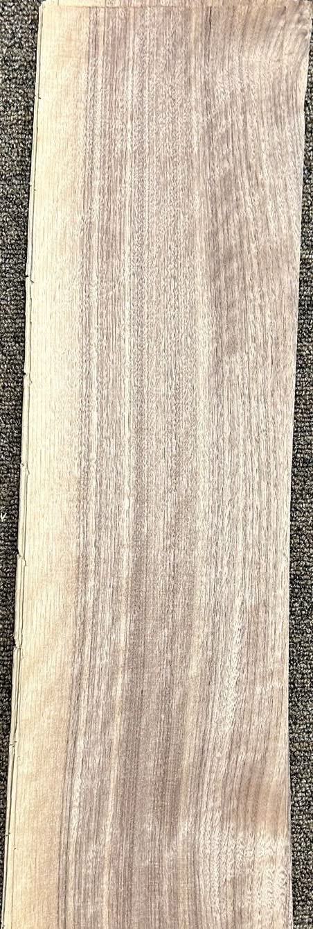 Walnut Quarter Figure Wood Veneer 5" x 21" raw no Backing 1/42" Thickness roll