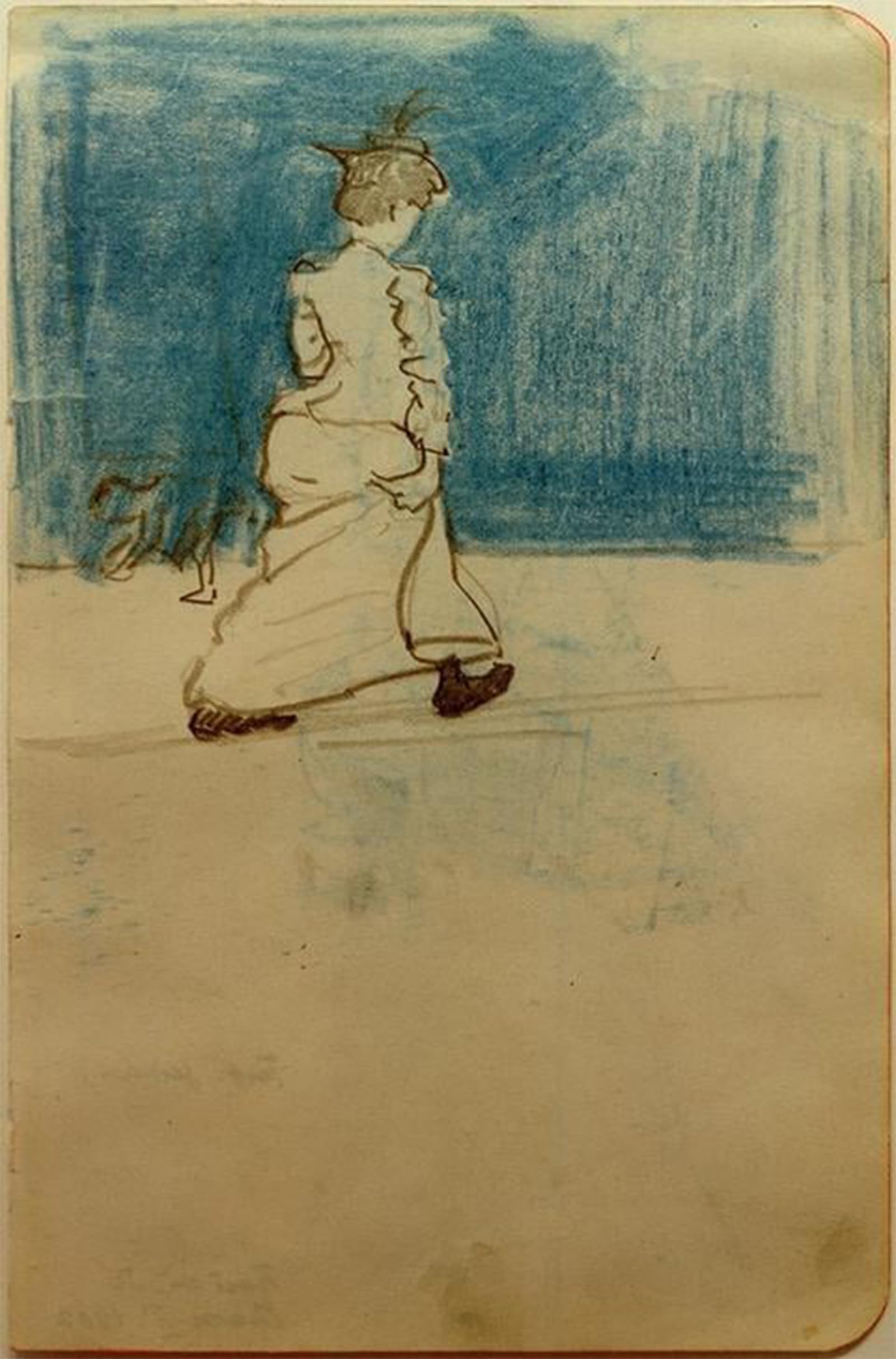 RZHRHJES Vintage Picture Wall Picture Painting Print Poster Woman on the Street Ii by August Macke Abstract Wall Art Painting for Office Decor 60x90cm