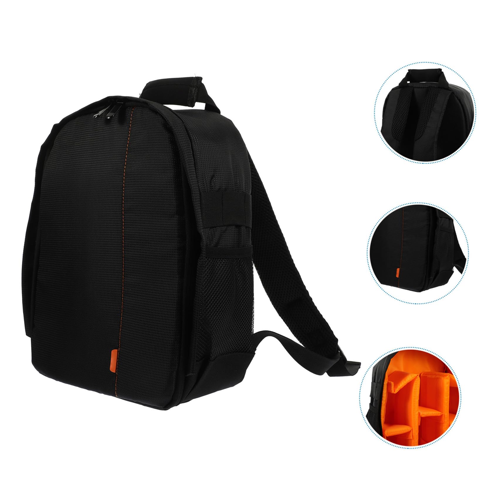 Zerodeko Zaino per Fotocamera Professionale Nero in Nylon 210d e 600dtxb Protezione Completa e Leggerezza per Trasporto Accessori e Obiettivi in Avventure Fotografiche Outdoor