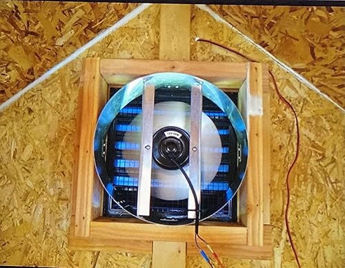 Miniatura 3 de Amtrak Solar Ventilador solar de ático de 12 pulgadas, potente ventilador de acero galvanizado de 50 vatios que enfría silenciosamente el ático,