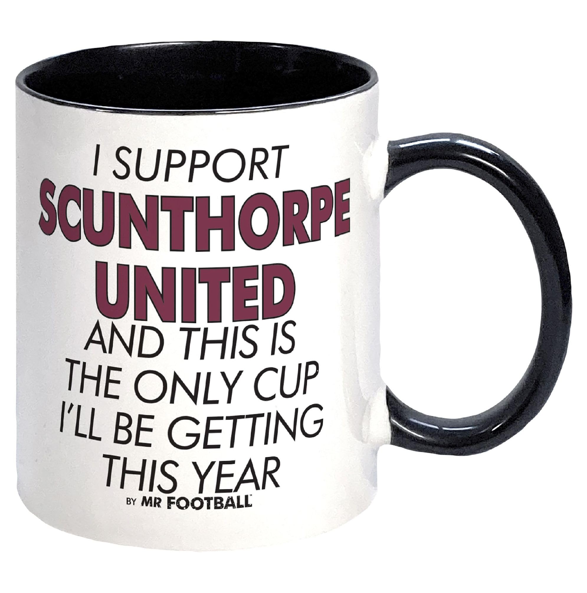 I Support Scunthorpe United and This is only Cup -Gift Boxed Mug Present idea for Fan Supporter