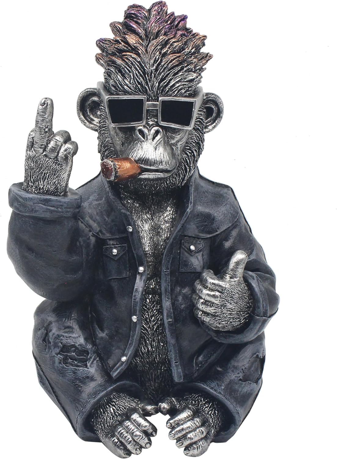 GAM Cheeky Gorilla Ornament – Funny Animal Figurine for Home & Garden Decor | Quirky Statues for Indoor Outdoor Use | Gorilla Gift for Men Women Animals with Attitude