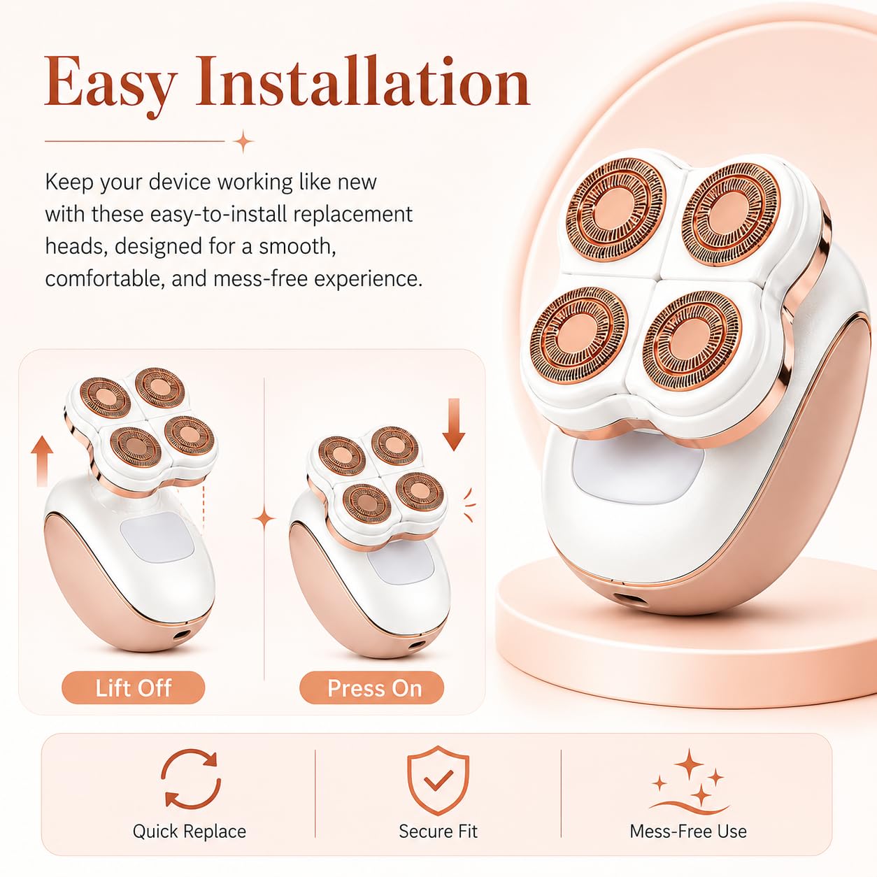Women Legs Replacement Head, Compatible with Flawless Legs Hair Shaver.