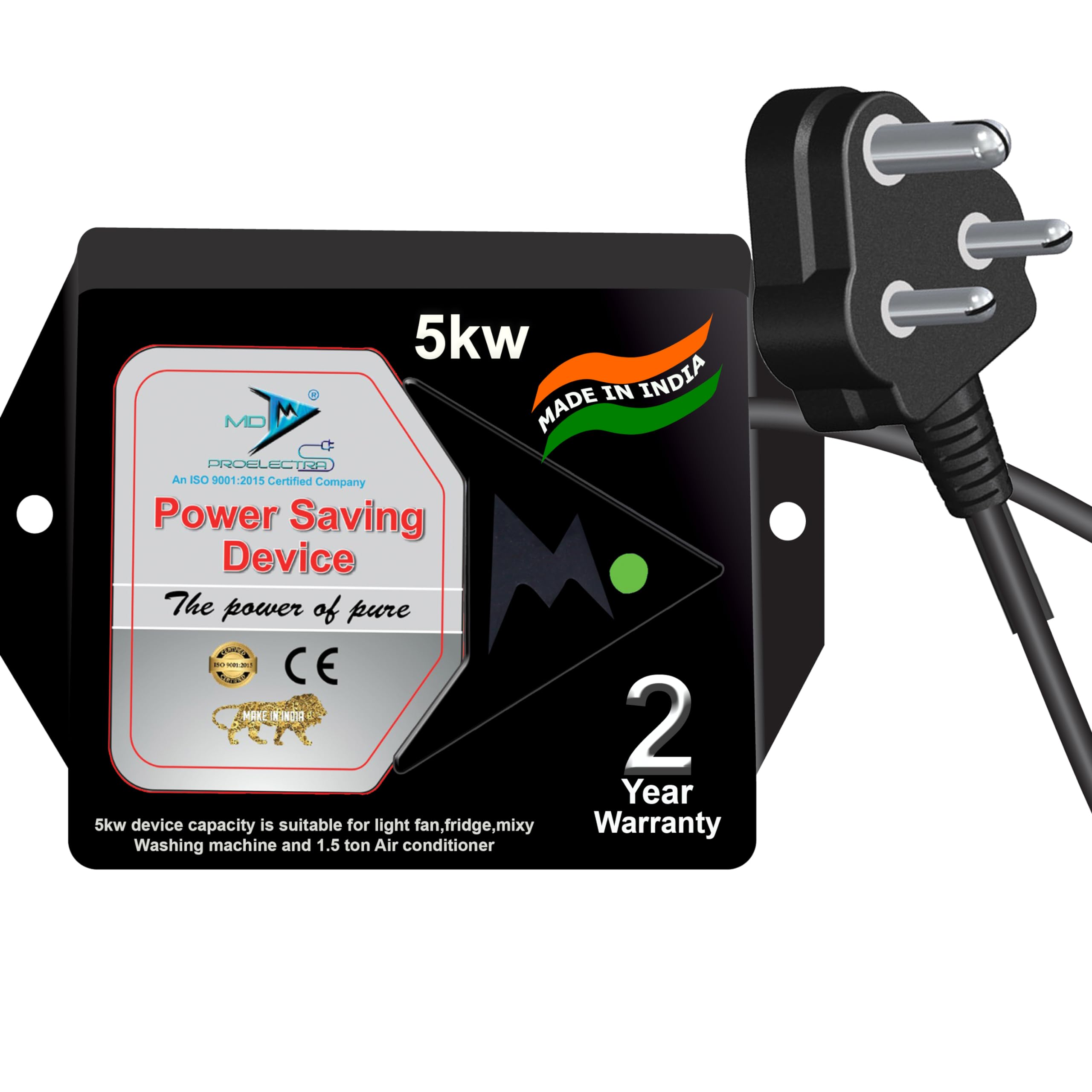 MD Proelectra (MDP0401) - Power Saver (5KW) - New Updated Electricity Saver (Electricity Saving device) Suitable for light,fan, fridge, washing machine & Air Conditioner - Made in India (B0CQ27CLMM) Amazon Price History, Amazon Price Tracker