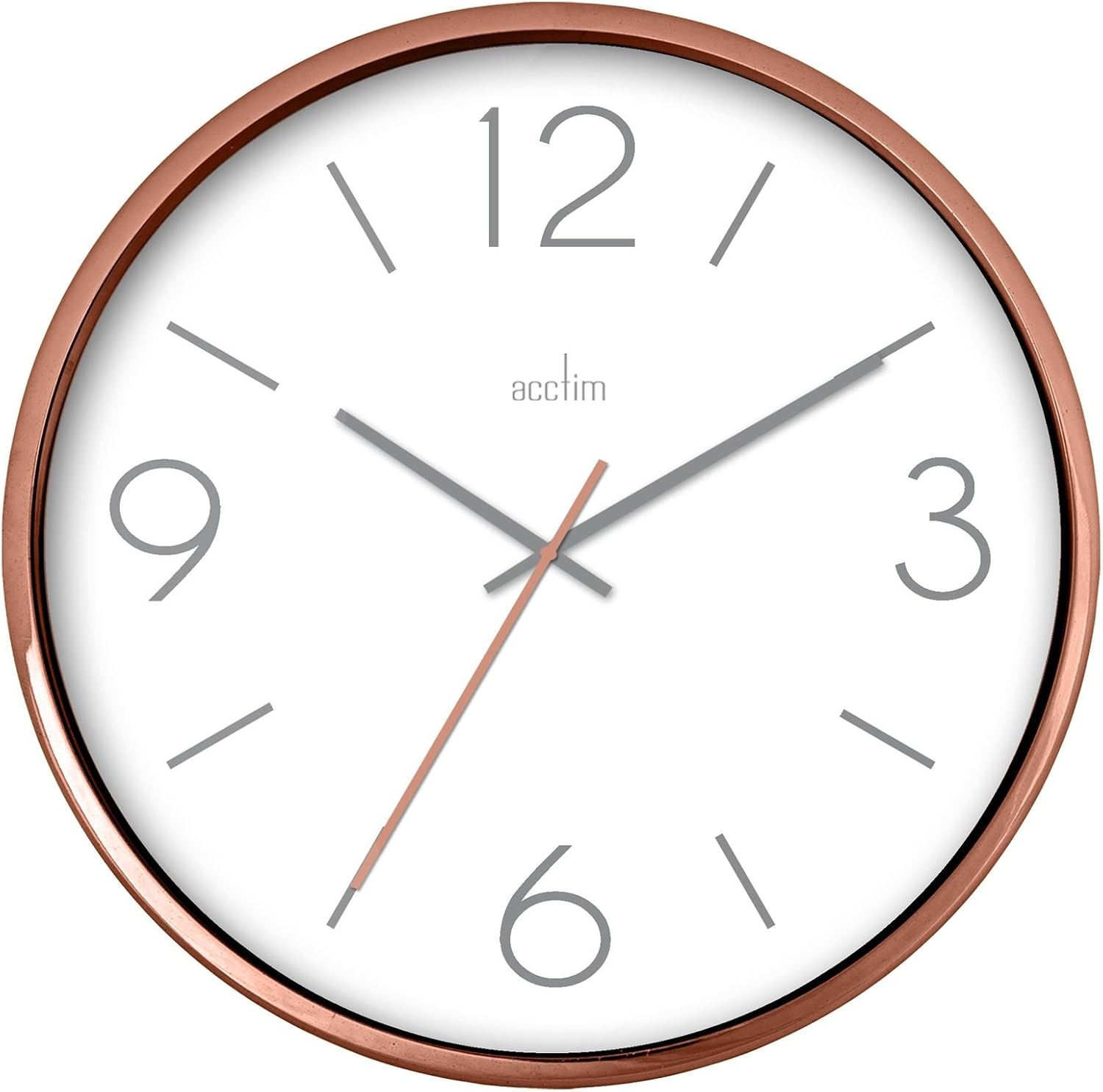 Acctim Landon Design Copper Effect Wall Clock With White Dial 25cm Amazon.co.uk Home & Kitchen