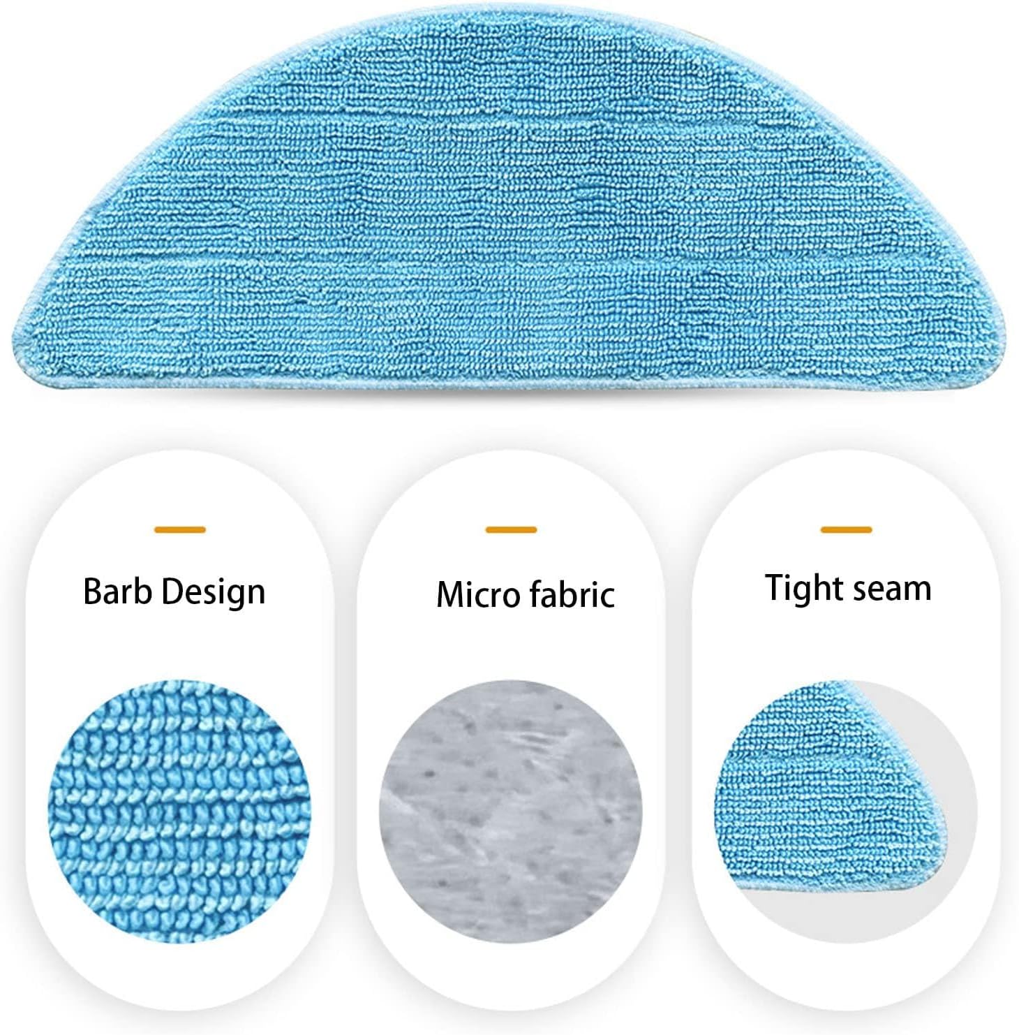 16 Pack Replacement Accessories Kit Compatible With ILIFE V9 V9 Pro A12 PRO Robot Vacuum,6 Side Brushes,5 Mop Pads,5 Hepa Filters