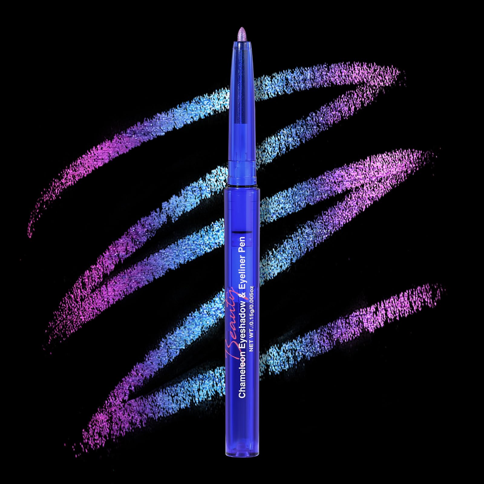 UCANBE Chameleon Eyeshadow & Eyeliner Gel Pencil-Multichrome Shifting Colors Metallic Glitter Eye Makeup,Waterproof Long-Lasting Smudge-Proof Multi-Dimensional Color (Periwinkle Blue to Deep Amethyst) 03