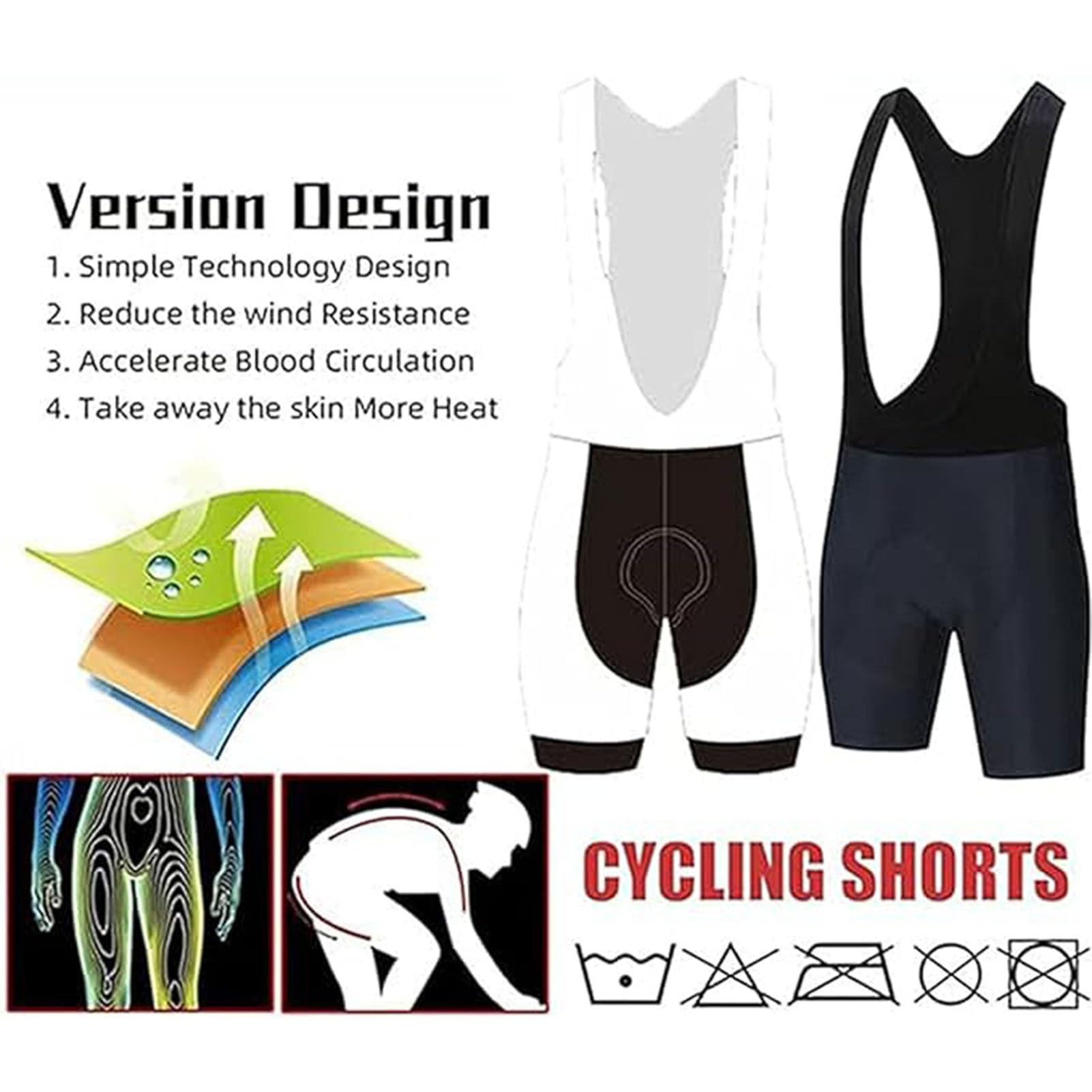Triathlon-Anzug für Herren, MTB, Fahrrad, Kleidung, Radlerhose, 9D, Gel-Pad, Fahrradkleidung, atmungsaktiv, schnell trocknend (blau, 1,5 TG), Blau-1, 5XL