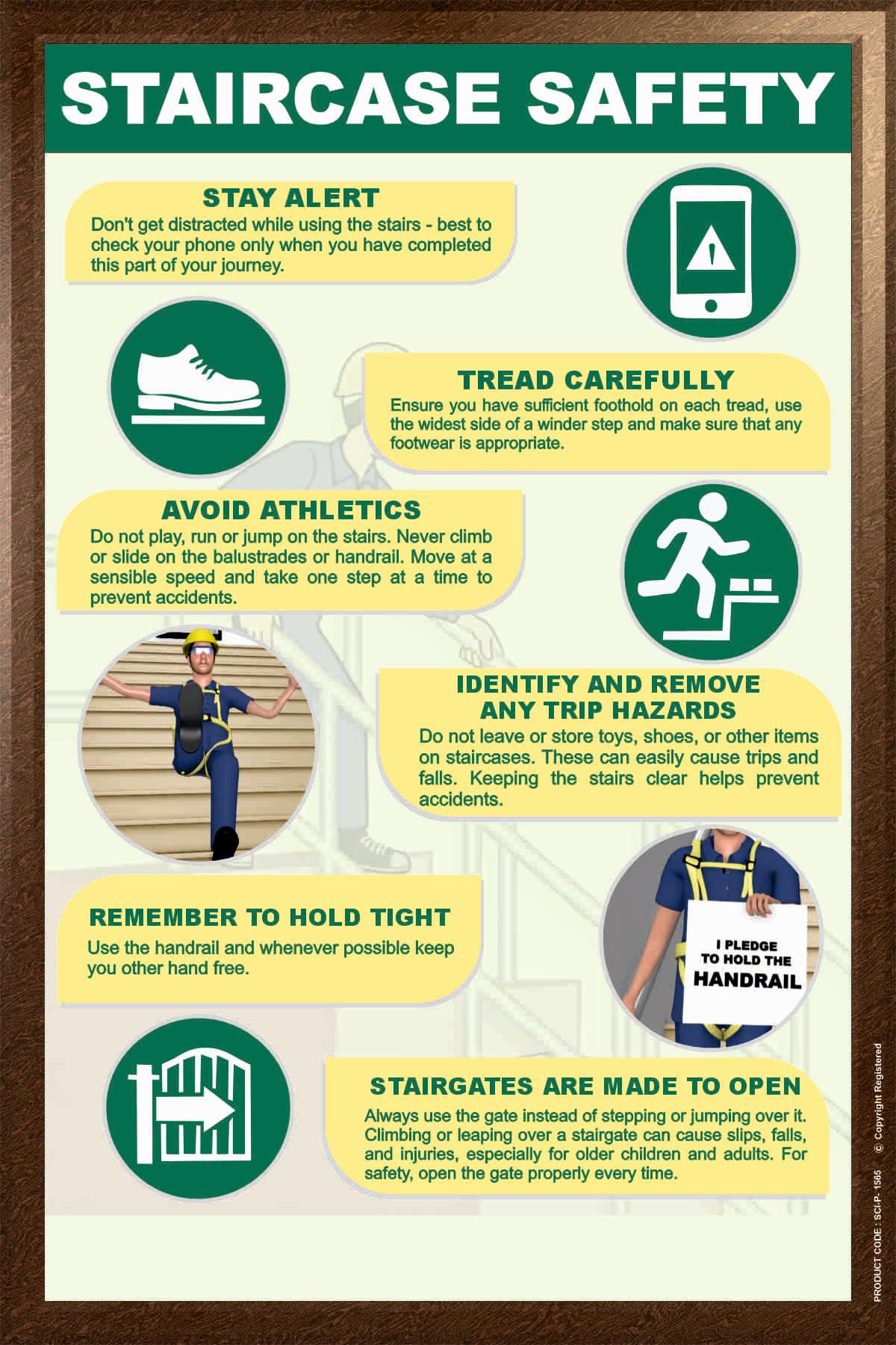 Staircase Safety Infographic Wall Art – Stylized Home & Office Educational Art Print – Modern Multi-Panel Safety Illustration – Architectural Wellness Gallery Poster (Eco Vinyl, 2x3 Feet)-image-34