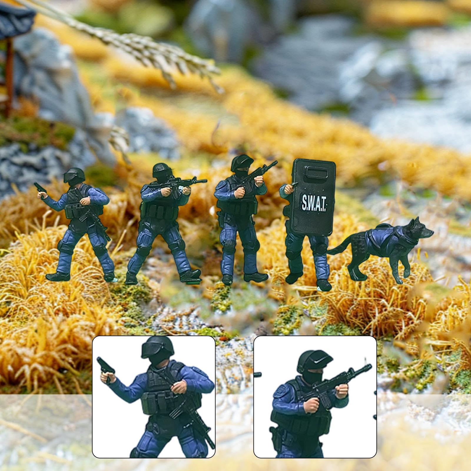 ミリタリーフィギュア 4体セット Amazon.co.jp: Freneci 1/64スケール SWAT チーム兵士ミニチュア