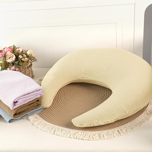 Miniatura 2 de SWESEN Funda de almohada de lactancia, funda extraíble suave para almohadas de lactancia, funda de almohada para bebés niños y niñas, cómoda y