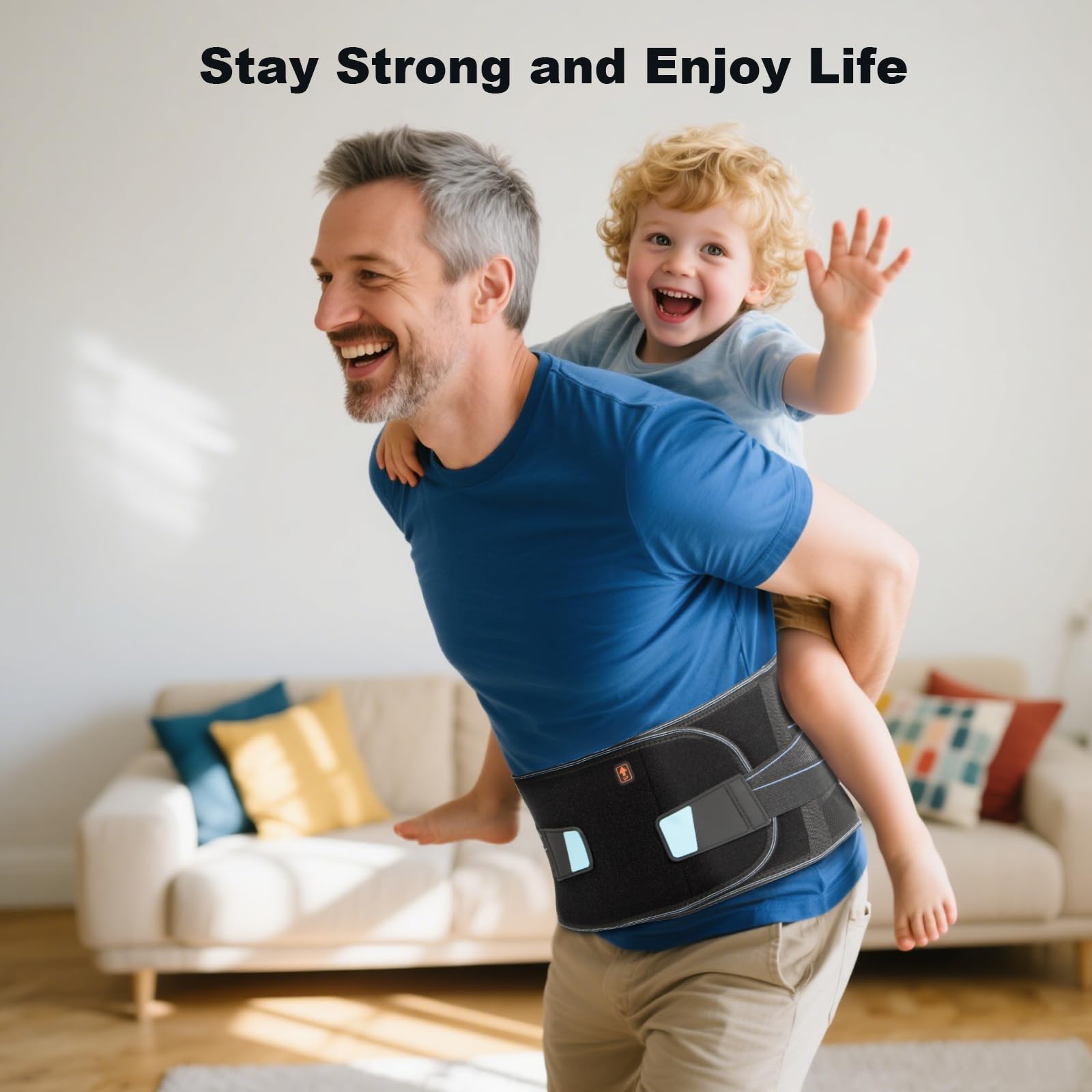 HONGJING Cinturón de apoyo para la espalda con soporte biónico para aliviar el dolor de espalda, soporte lumbar 3D transpirable con sistema de cuerda y 7 varillas, adecuado para hombres y mujeres (3XL