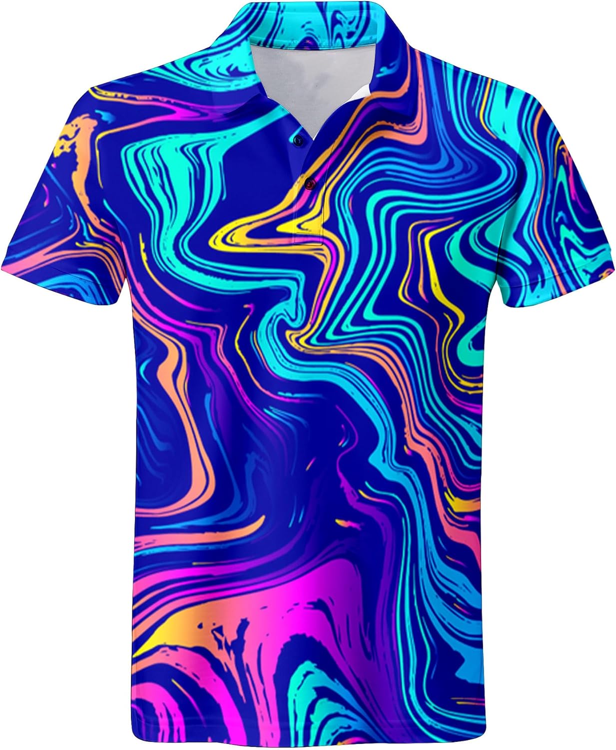 Mens 70s Golf Shirts, Funny 70s Shirts for Men, Short Sleeve, Medium, Typical 70's Colors - Image 4