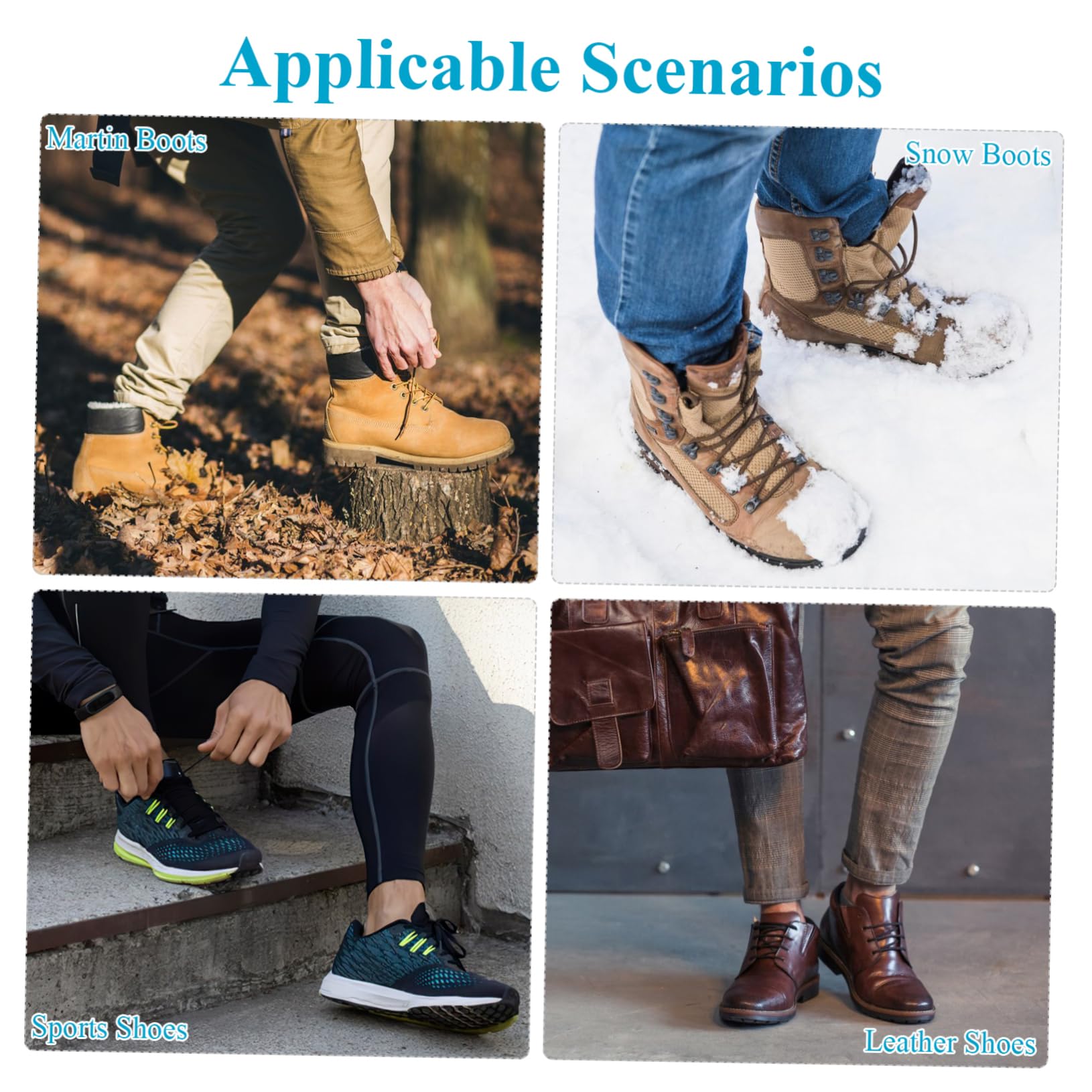 Crampons pour Chaussures Hiver Antidérapants Double Face, Taille 35-43