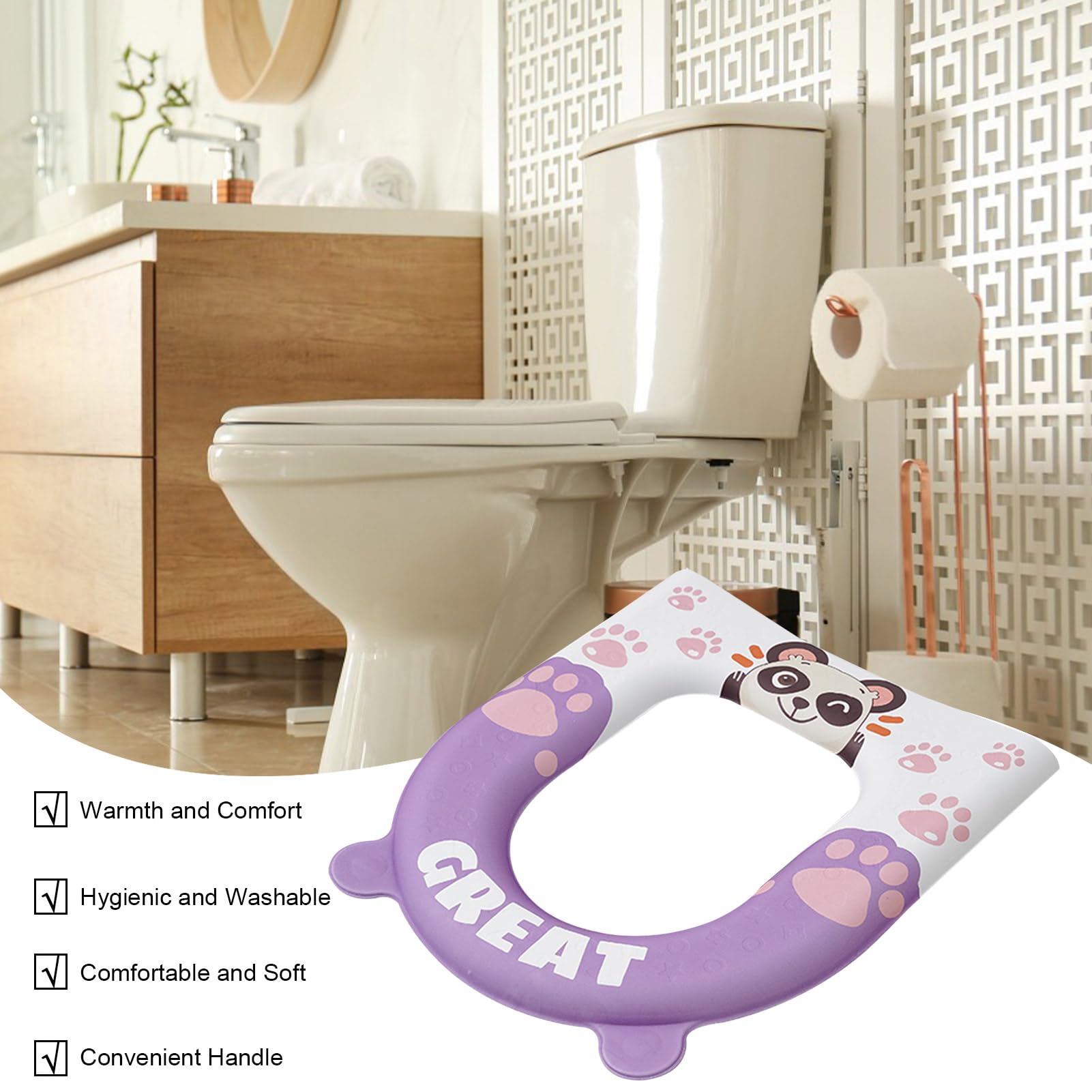 Copriwater In Silicone Morbido - Antibatterico E Antiscivolo Per Anziani E Bambini - Foto 4