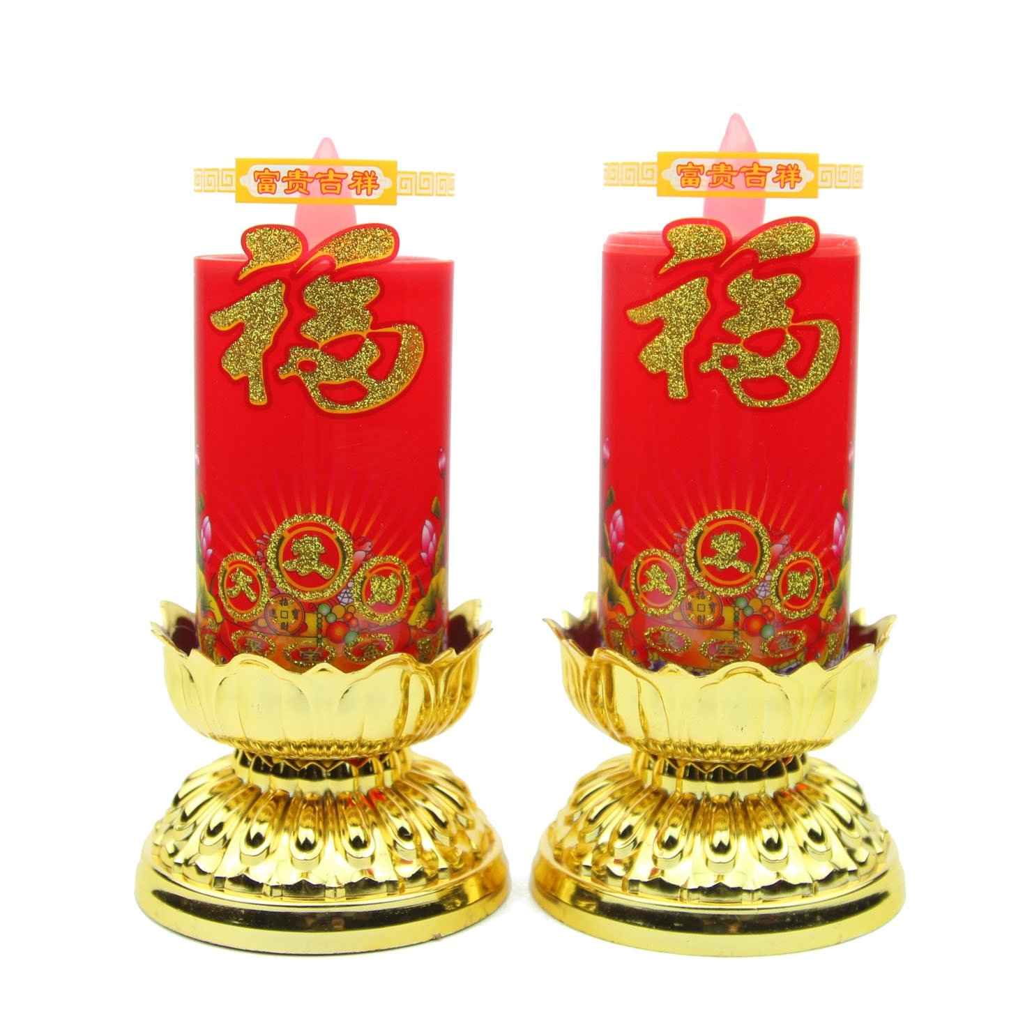 Amazon｜Pair of Good Luck Candles｜キャンドル・キャンドルスタンド