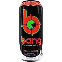Bang Energy Bang Peach Mango, 16 Fl Oz Can