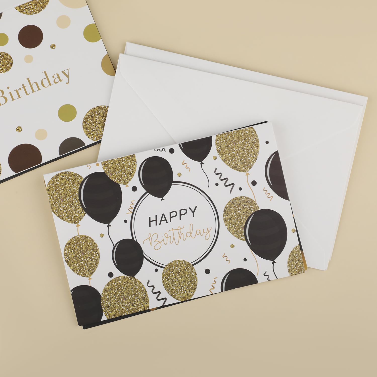 24 biglietti di buon compleanno, 10 x 15 cm, biglietti di compleanno unici con buste vuote all'interno assortiti e adesivi sigillanti dorati, per uomini, donne, bambini, affari e personali (24 stili)