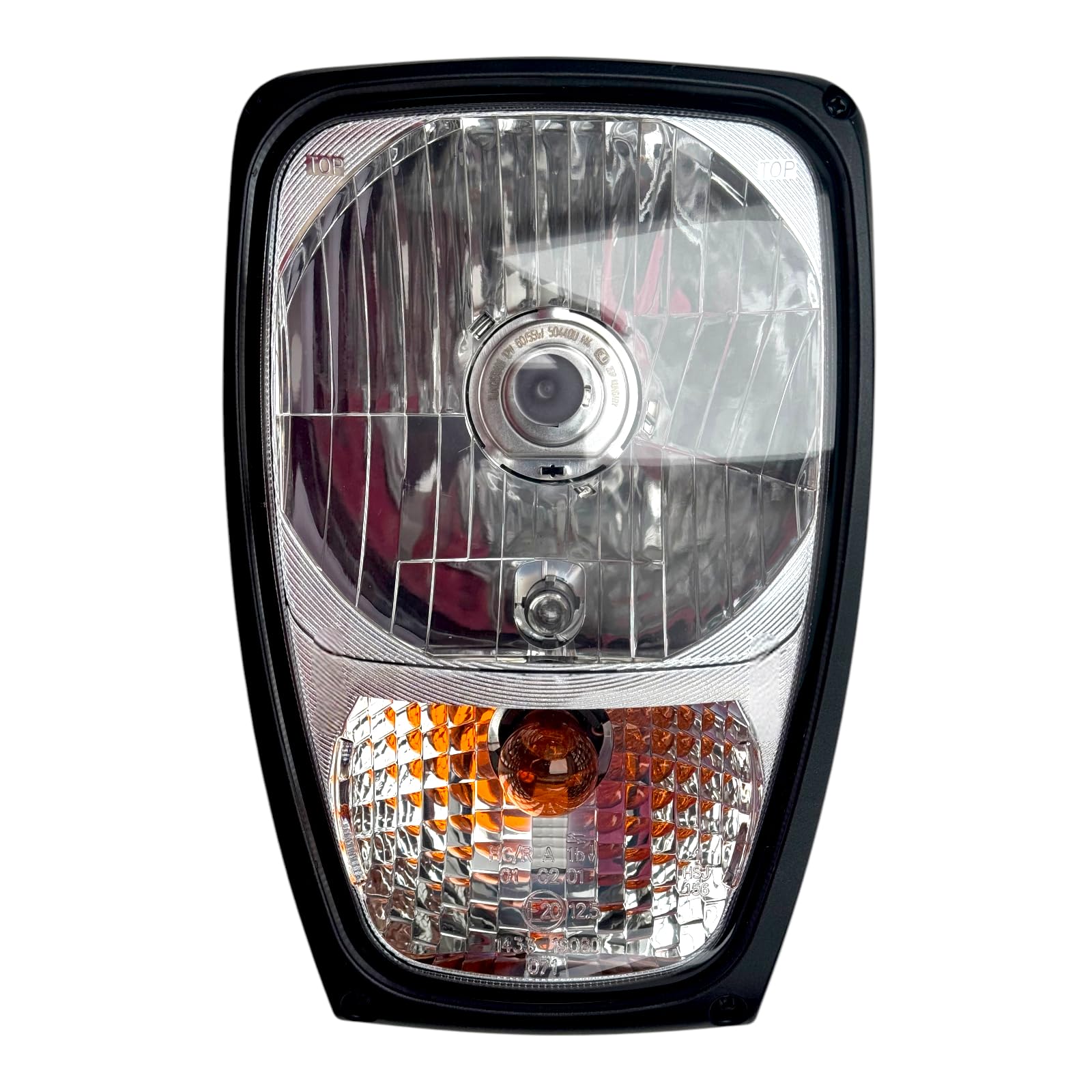 2 faros halógenos para cargadoras de ruedas, excavadoras, maquinaria de construcción (alemán DT04-6Pl universal, con bombillas de 12 V)