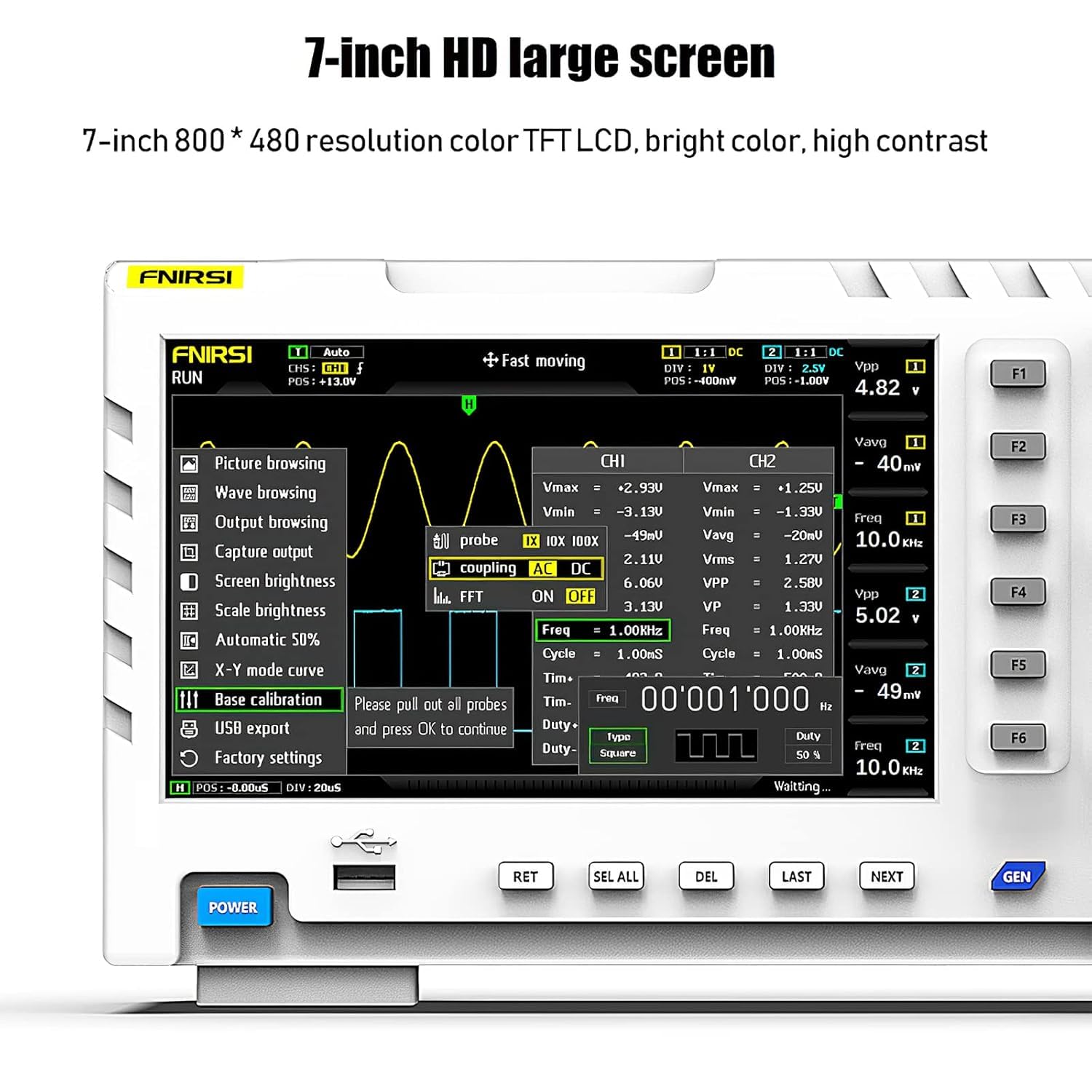Yellow Tommy P6100 Oscilloscope Probe | 100MHz Bandwidth, 600V Max, Switchable 10:1 & 1:1 Attenuation | High Sensitivity Clip Probe for Electronics Testing & Signal Debugging - Image 3 thumbnail