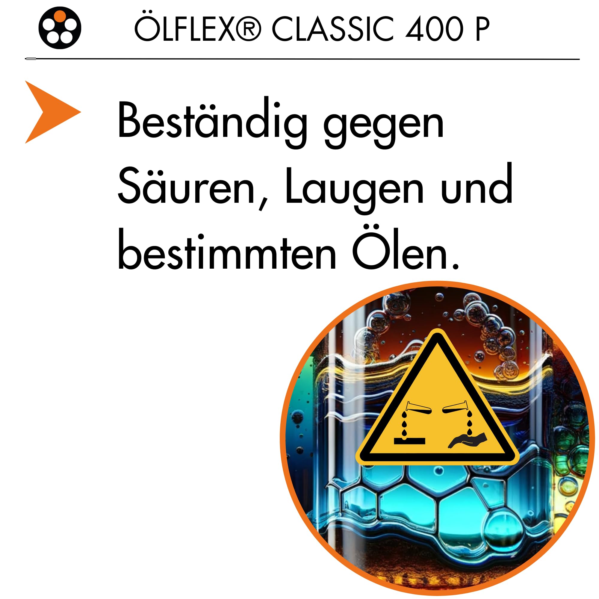 Lapp Ölflex Classic 400 P 4x1,5 mm² Cable de Control de PUR Gris, 10 m | Cable de conexión resistente a UV, aceite y abrasión, ideal para maquinaria industrial y técnica de control en seco o húmedo