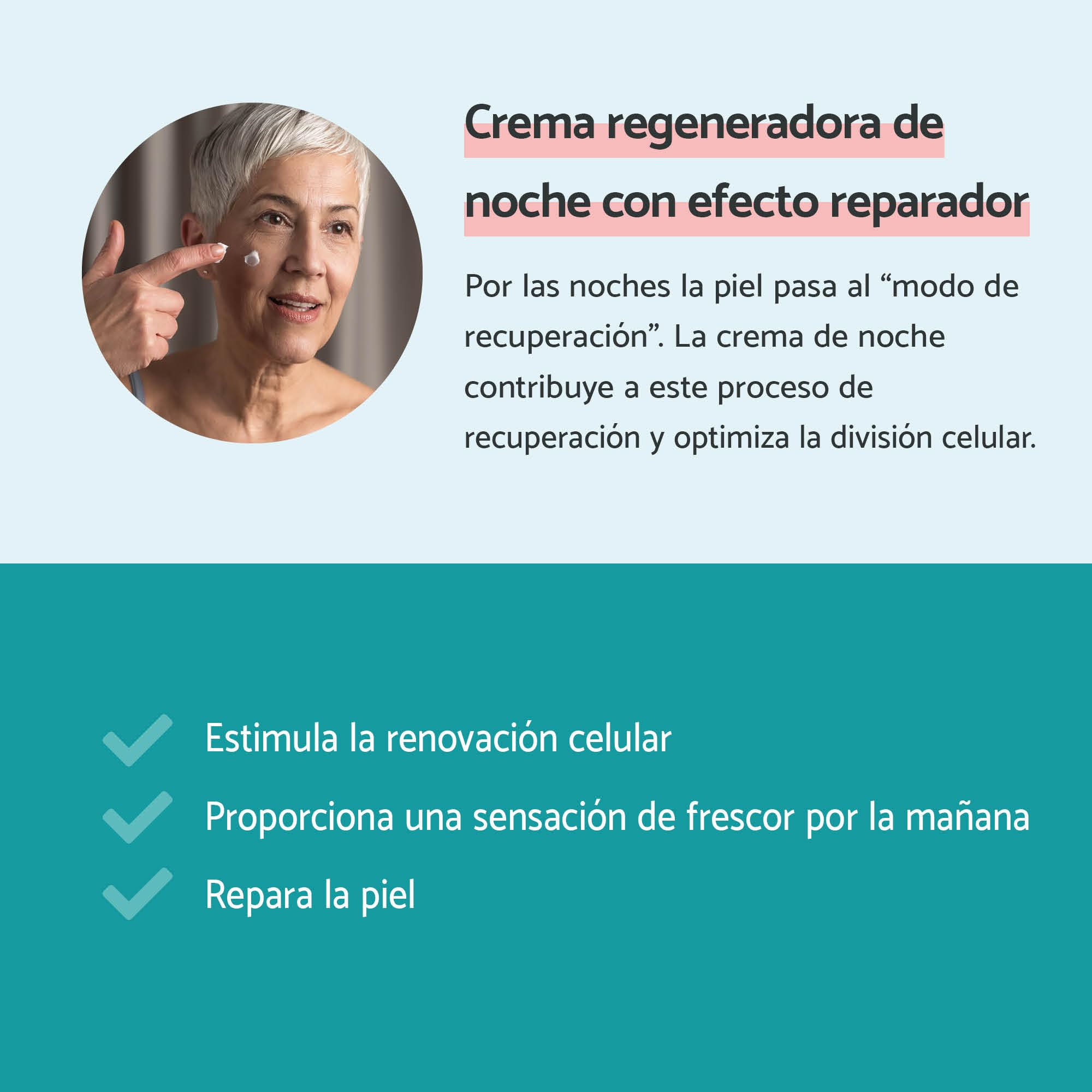 Remescar Crema Regeneradora de Noche 50ml - Nutre, reafirma y revitaliza la piel - Estimula la producción de colágeno y elastina - Hidratación profunda para una piel más luminosa, firme y fresca