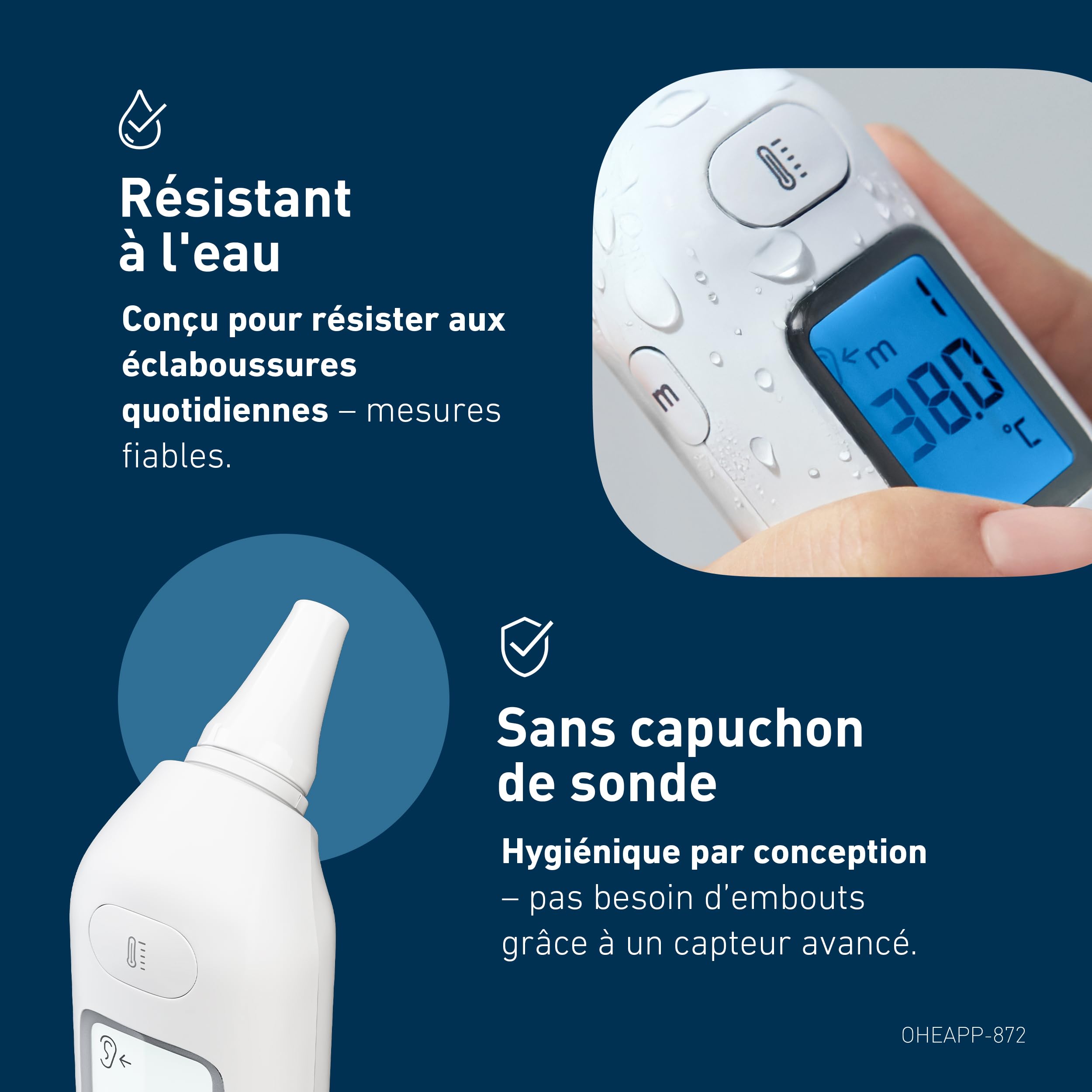 OMRON Gentle Temp 533 – Thermomètre auriculaire infrarouge digital pour Adultes, Enfants et Bébés, Thermomètre électronique avec mesure précise, en 1 seconde – Sans capuchon de sonde – Blanc