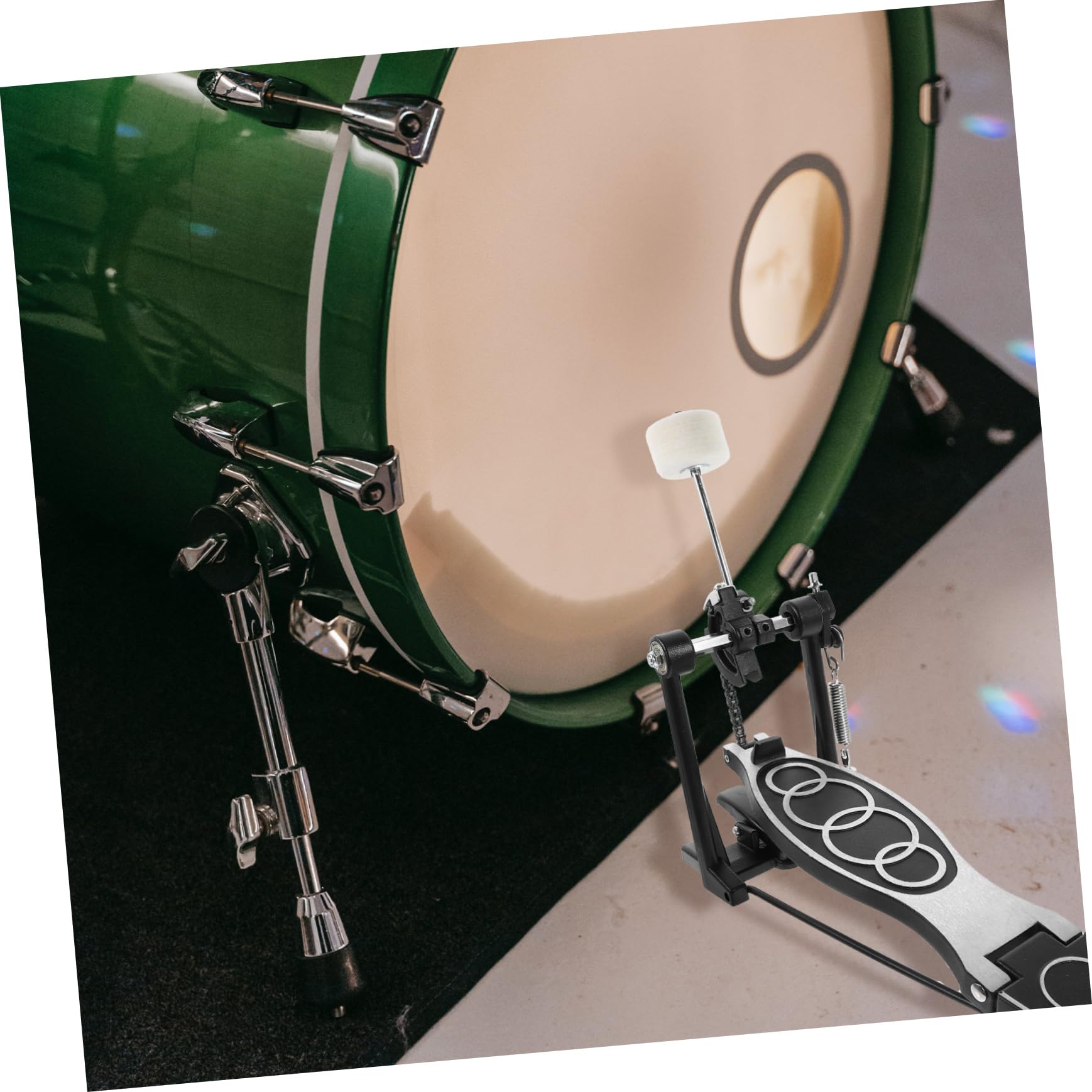 CLISPEED Pedale Per Grancassa Singolo Antiscivolo in Feltro Regolabile, Accessorio Di Ricambio Per Batteria e Strumenti a Percussione, Per Esercitarsi e Batteristi Jazz