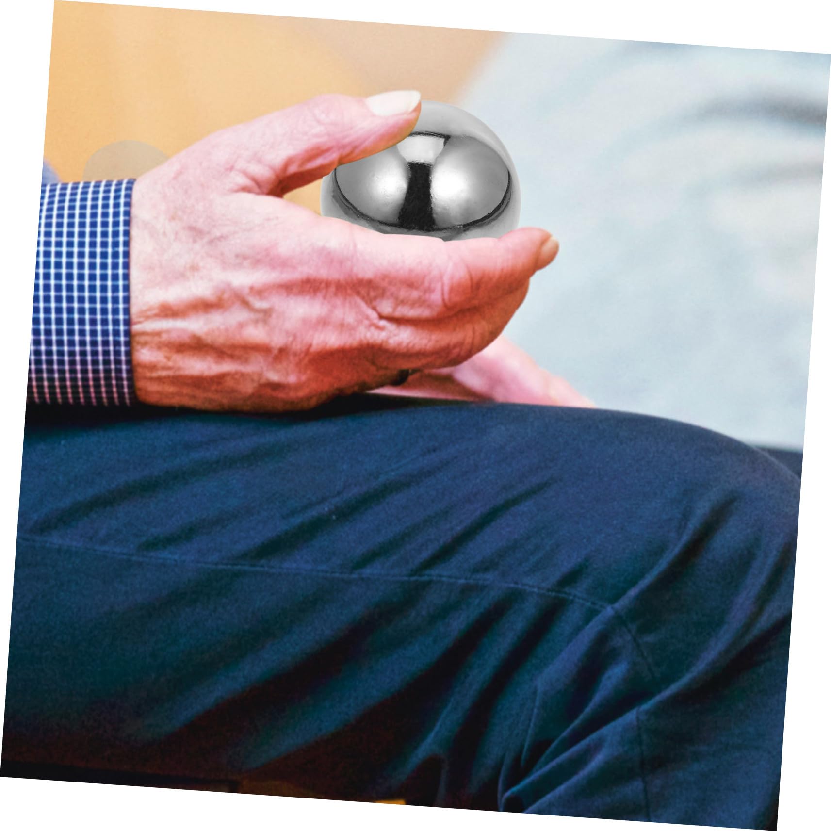 Palle da Massaggio Cinesi in Acciaio Inossidabile Set da 2, Sfere per Esercizi Manuali Antistress per Anziani, Massaggiatore Muscolare Portatile per Relax e Riabilitazione
