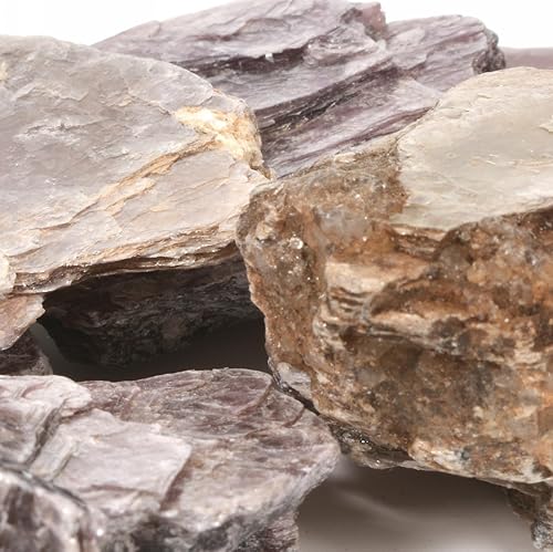 Miniatura 2 de Abanico de mica morada cruda grande de 12LB con piedras curativas de cristal natural, colección Rock