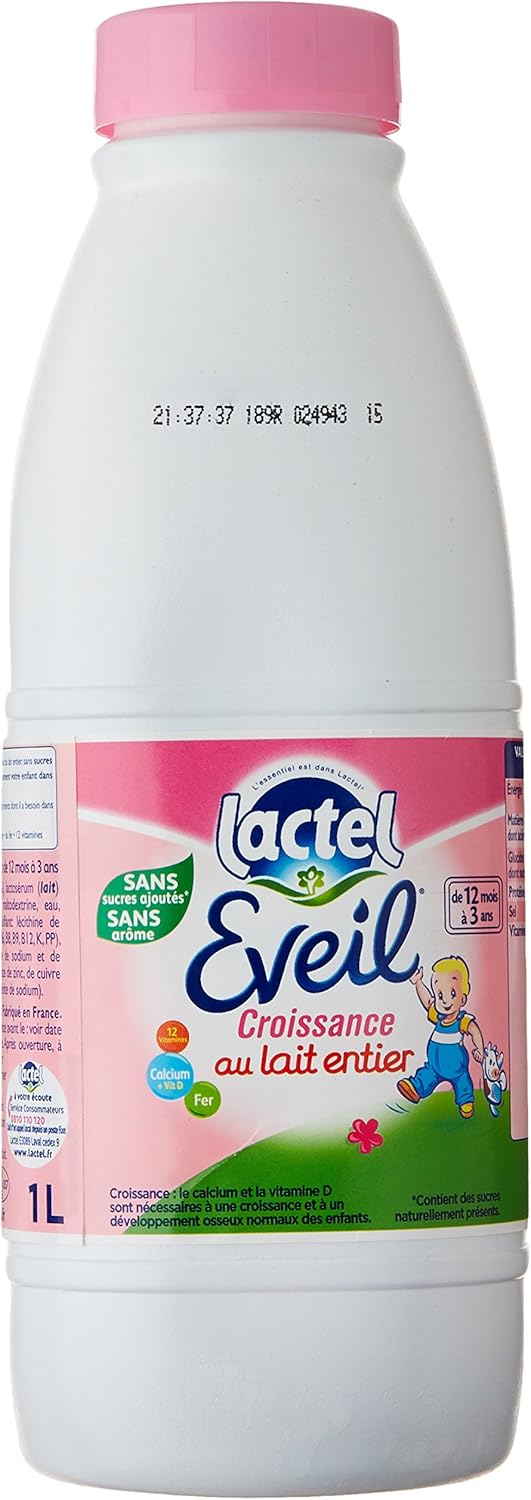 Lactel Eveil Croissance Au Lait Entier 1 L Pack De 6 Bouteilles Amazon Fr
