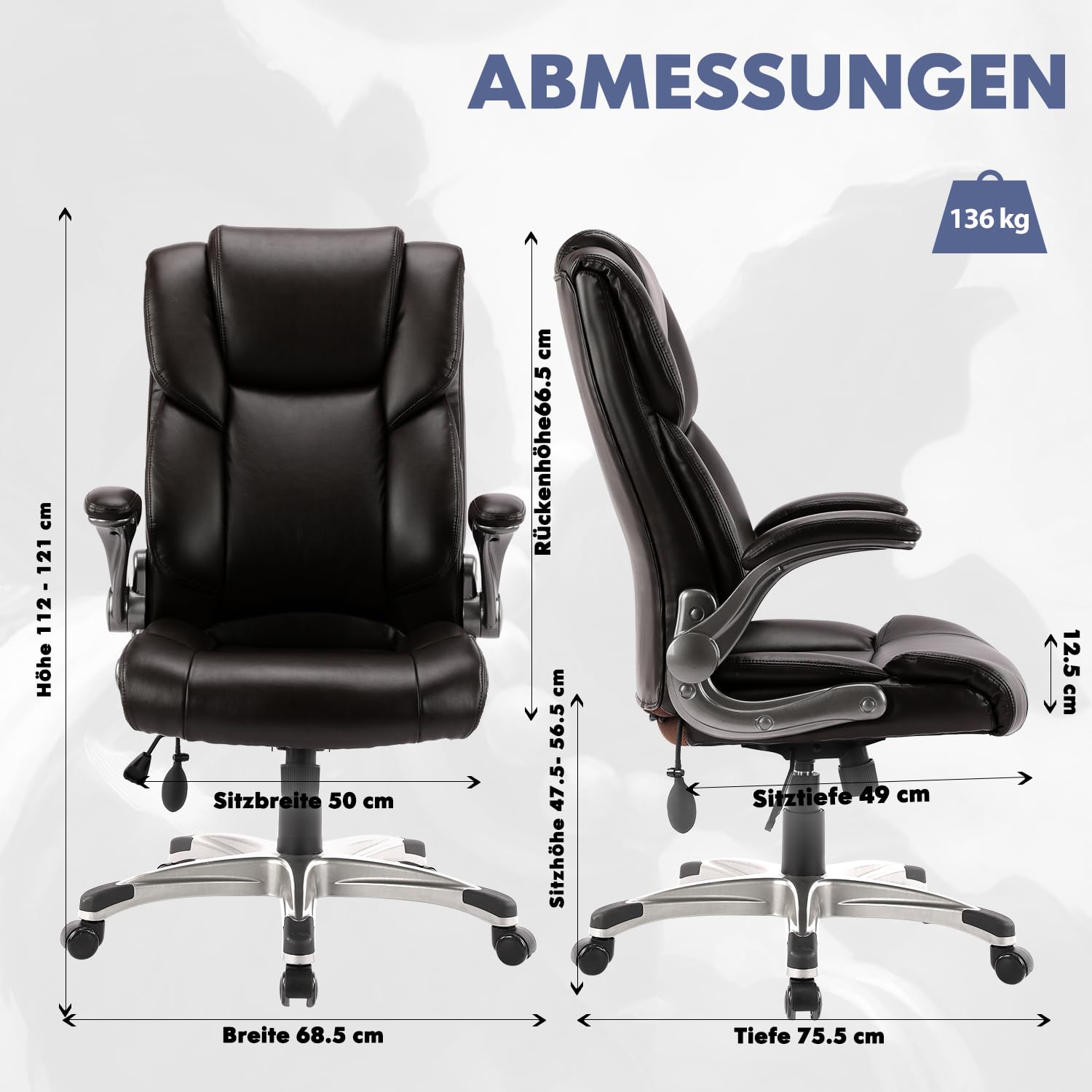 Colamy Bürostuhl Ergonomisch – Bild 3