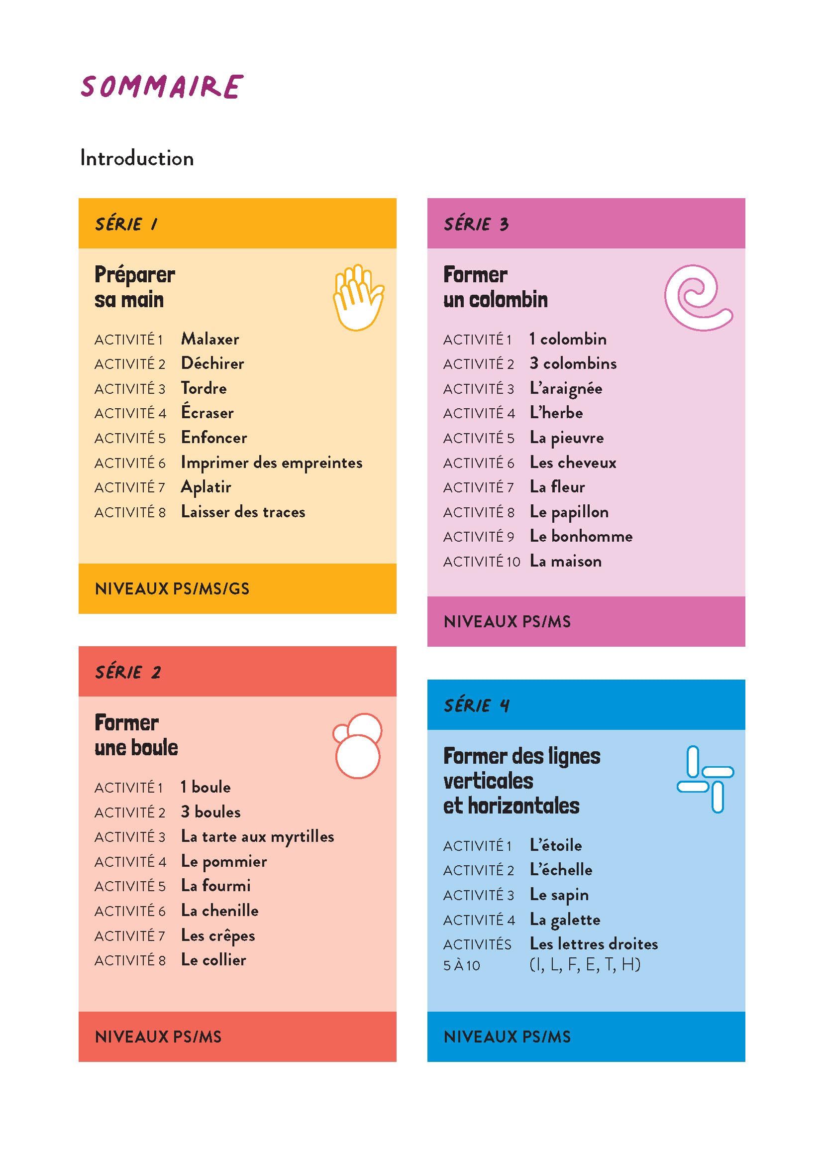 Une année d'activités de pâte à modeler - Maternelle (+ ressources numériques): Fichier photocopiable couleur