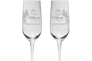 Personalized Mr. and Mrs. Champagne Glasses for Weddings