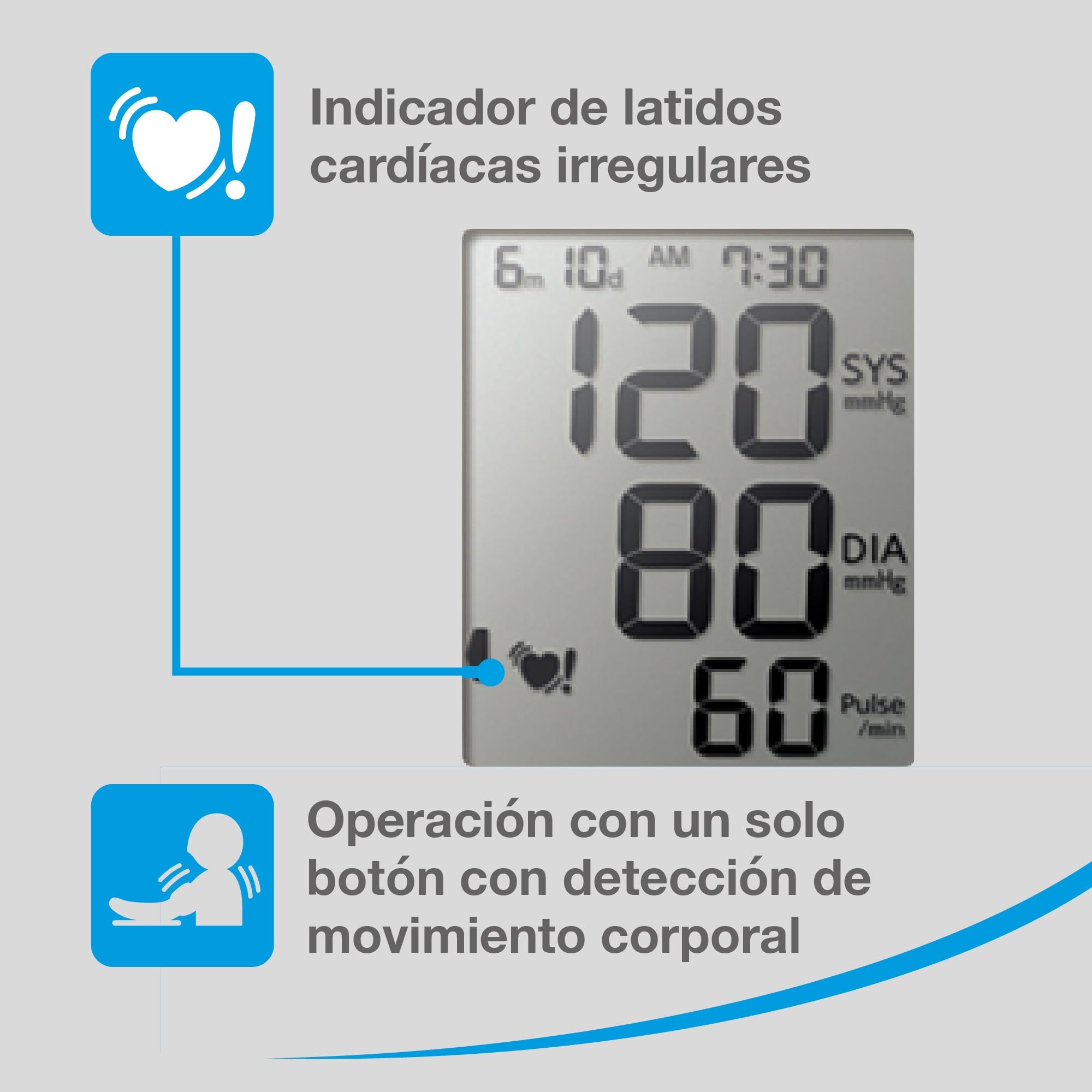 Tensiómetro de Brazo Automático CITIZEN CH-456 Pantalla LCD | Ideal adultos mayores | Uso doméstico 1 botón | Detección arritmias | Memoria 90 lecturas | Manguito suave 22-32 cm