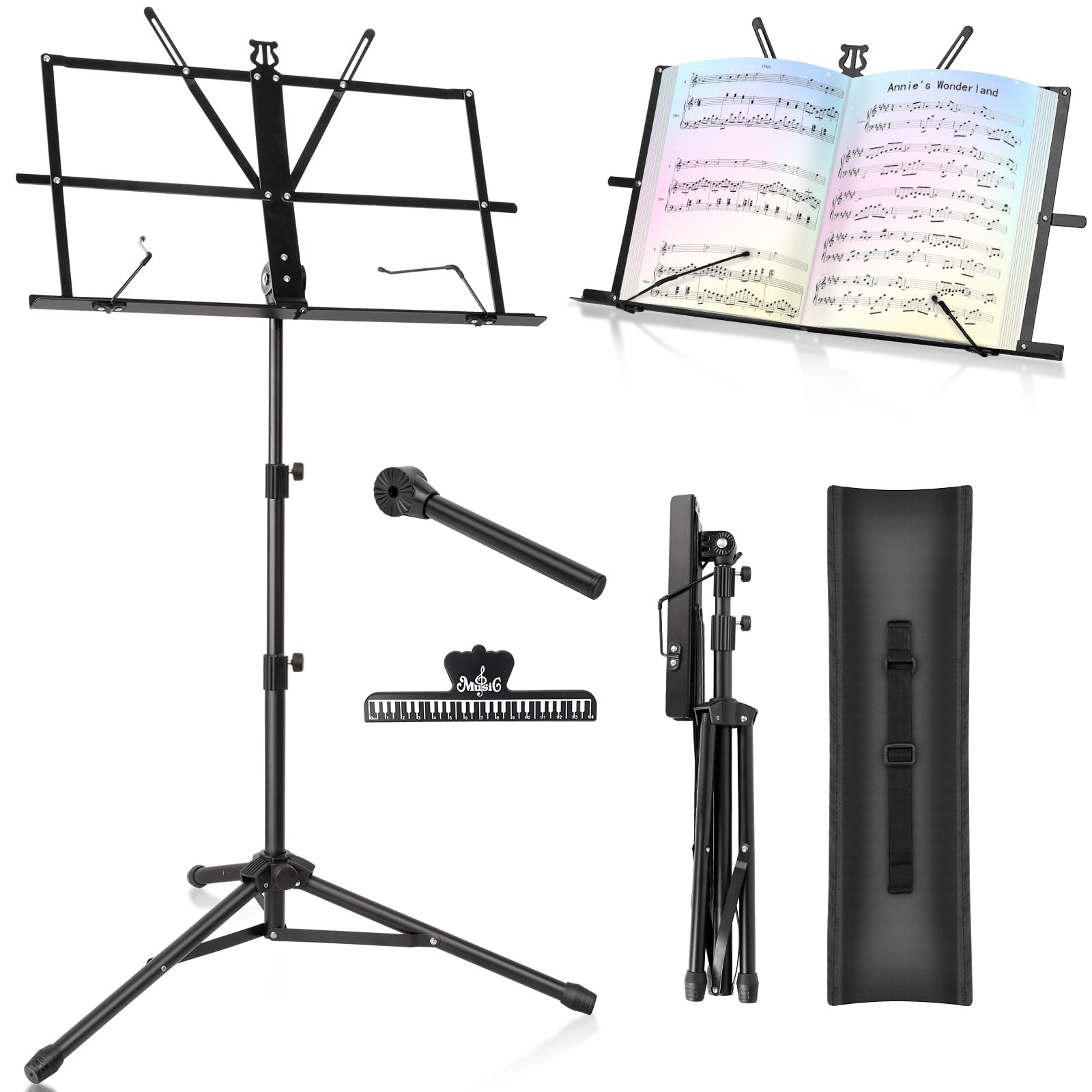 Amazon.com: Music Stand New bee Foldable & Portable Metal Sheet