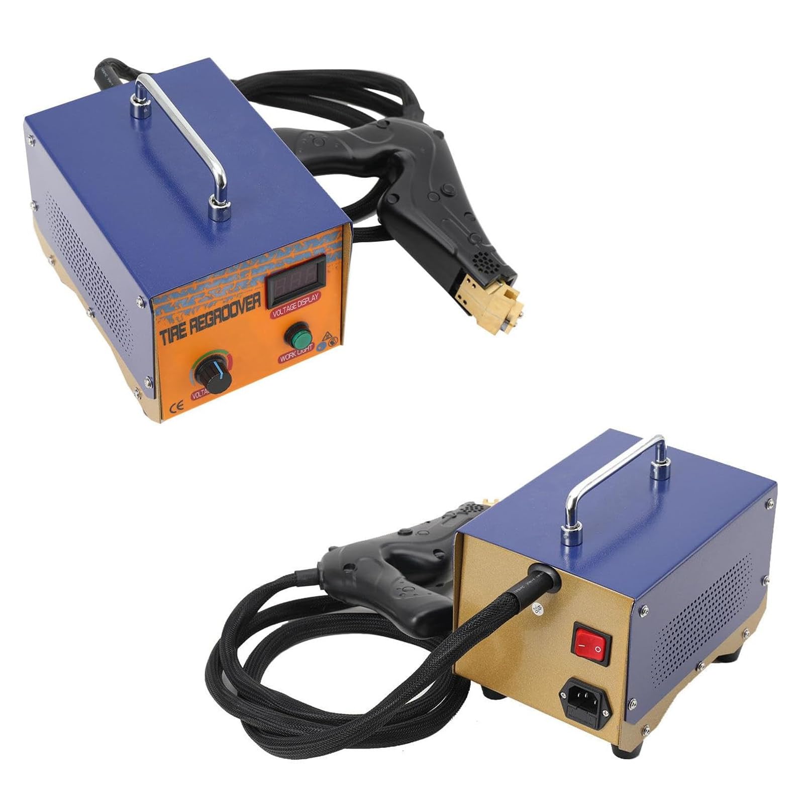 Máquina Profesional para ranurado de neumáticos de 1000W para Camiones y Coches - Herramienta de ranurado en Forma de U y V con 20 Cuchillas - Regenerador de neumáticos