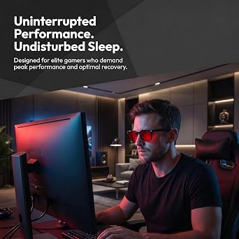 Blue Light Blocking Glasses Amber Gaming Glasses | Women Men Gaming Computer Glasses for Better Sleep/Eyes Strain
